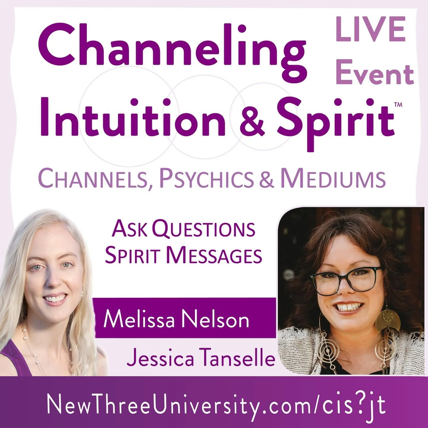 This is your last chance&mdash;don&rsquo;t miss out on Channeling, Intuition and Spirit!

✨ Register for FREE and gain instant access here:

&nbsp;https://newthreeuniversity.com/cis?jt

You can access this event for the next two weeks!!!

Here&rsquo;