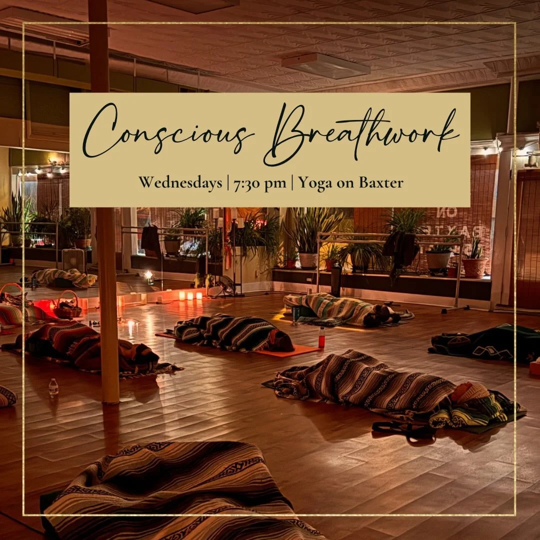 Conscious Breathwork is happening this week! Come breathe and reset your energy. 

Join me Wednesday, November 26, at @yogaonbaxter at 7:30 pm.

Experience Conscious Breathwork, a shamanic journey through the medicine of your breath enhanced by music