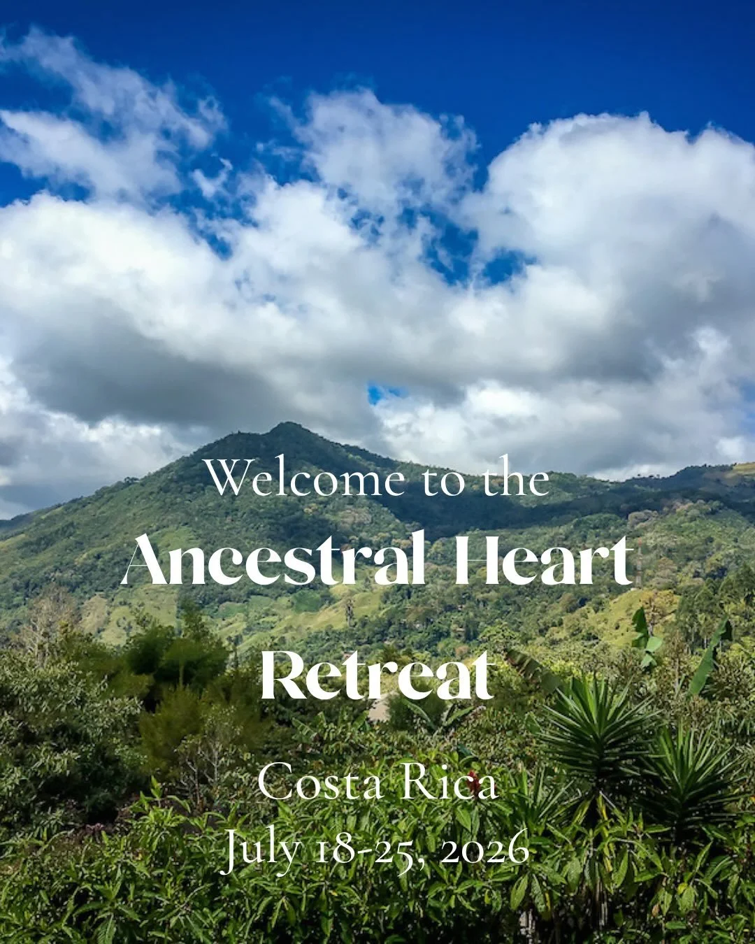 Join me for a 7-day immersive journey into the heart of Costa Rica&rsquo;s rainforest, where the wisdom of the earth, Amazonian  culture, and ancestral practices come together to guide you home to heart.

Surrounded by vibrant jungle and the groundin