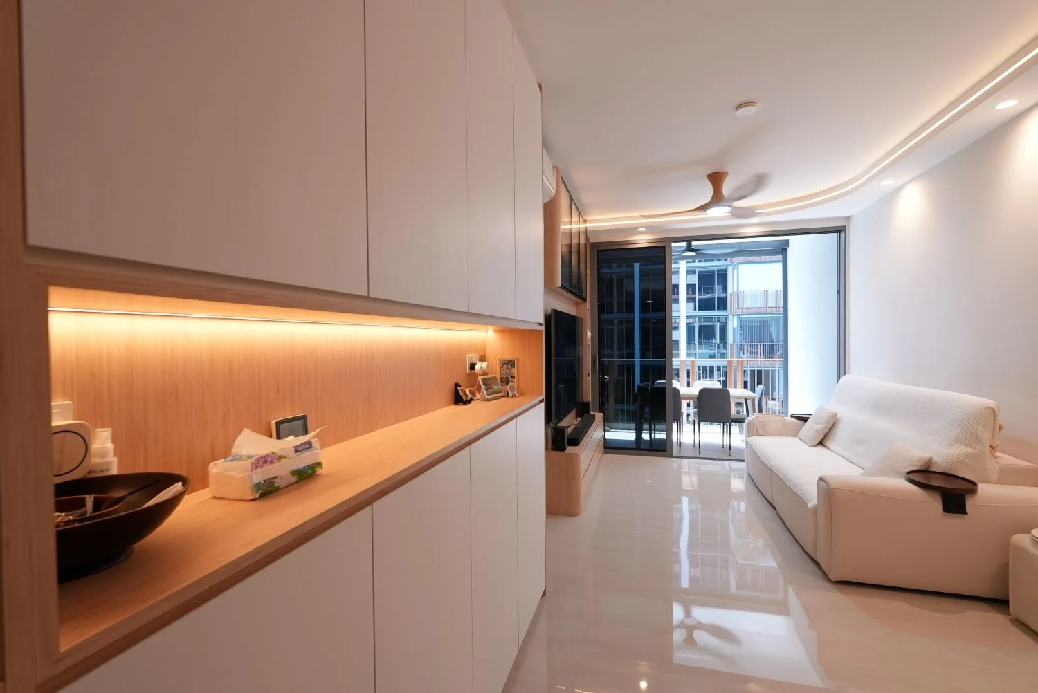 Yishun Close 3 Bedder open kitchen with custom cabinetry