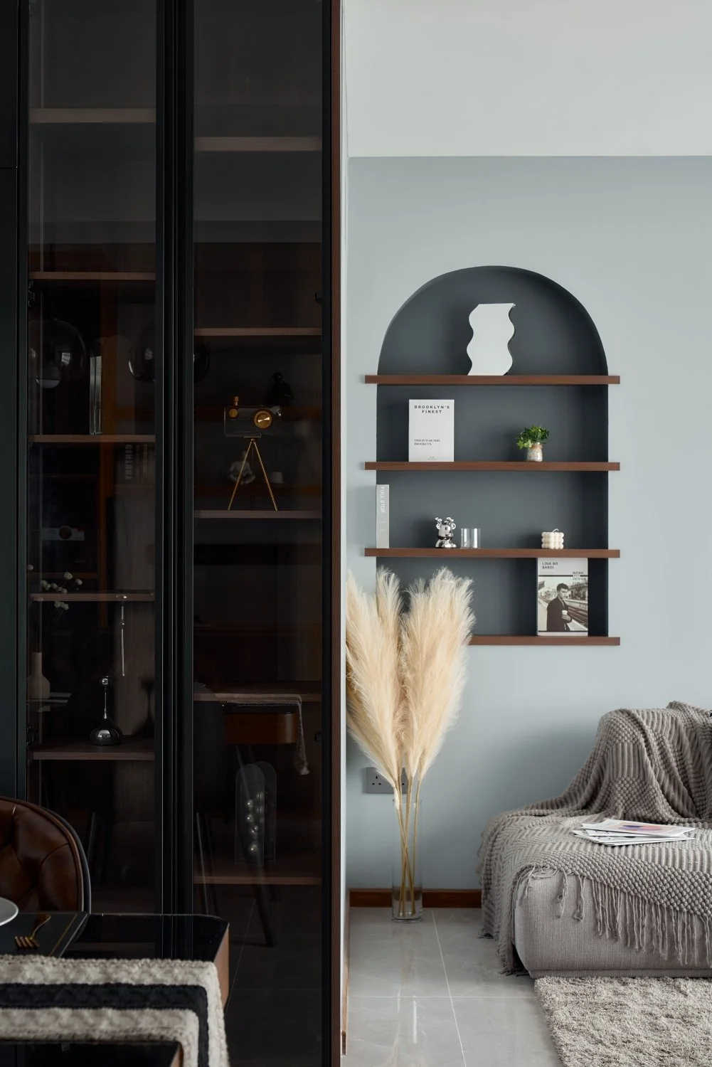 4-room HDB minimalist Japandi living room design