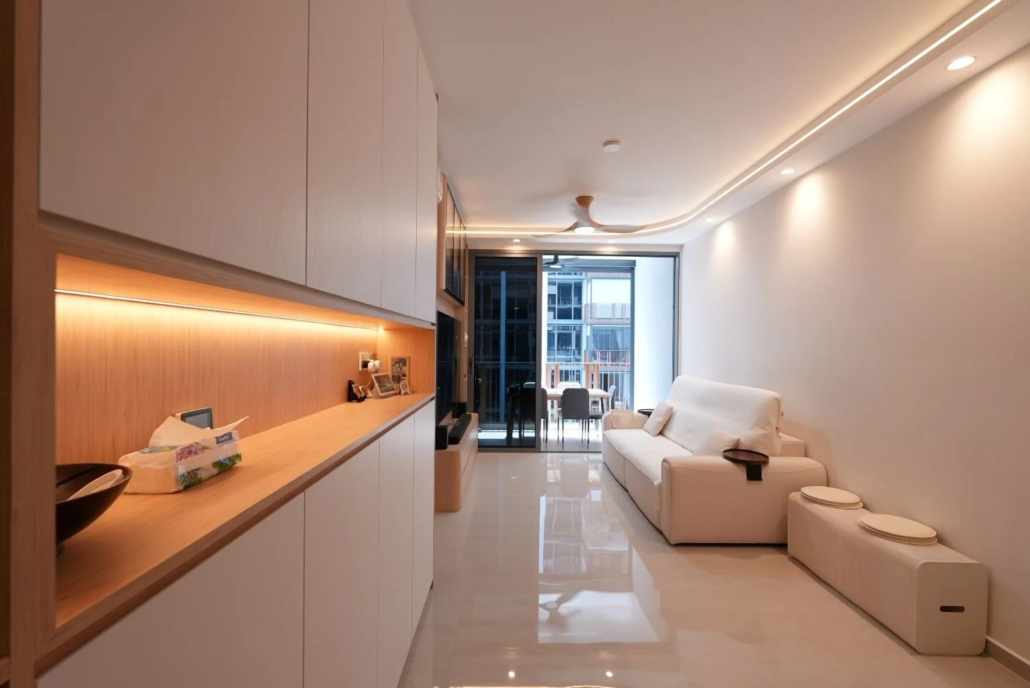 Yishun Close New Condo 3 Bedder kitchen and living room design