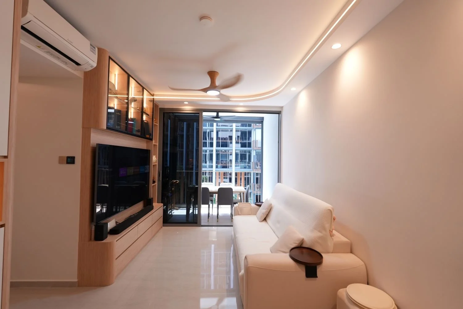 Yishun Close 3 Bedder condo bright modern living room interior