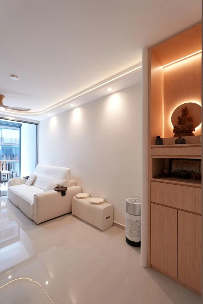 Yishun Close New Condo 3 Bedder modern living room interior design