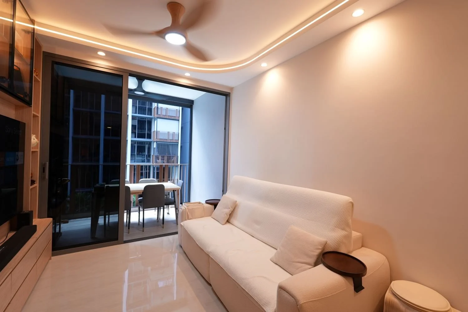 Yishun Close New Condo 3 Bedder contemporary living room interior