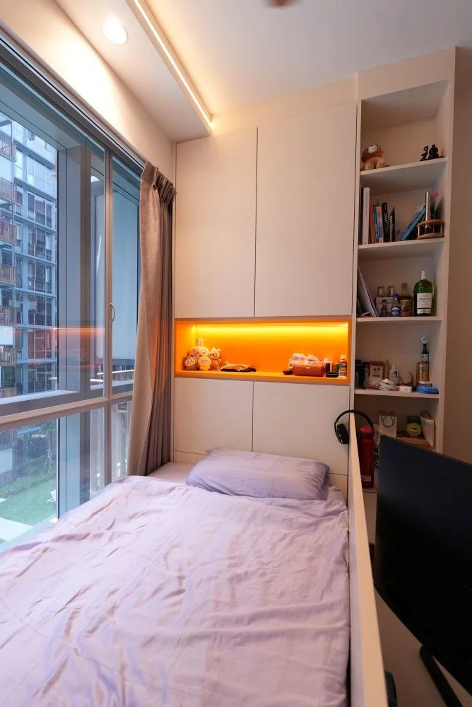 Yishun Close 3 Bedder condo bedroom and study area interior design
