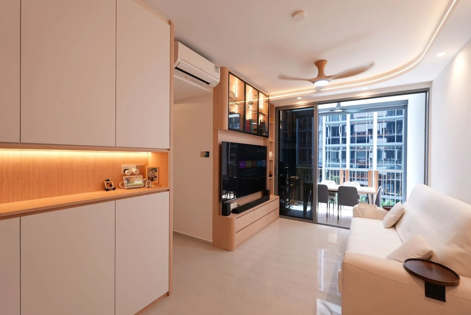 Yishun Close New Condo 3 Bedder open-plan living and kitchen area