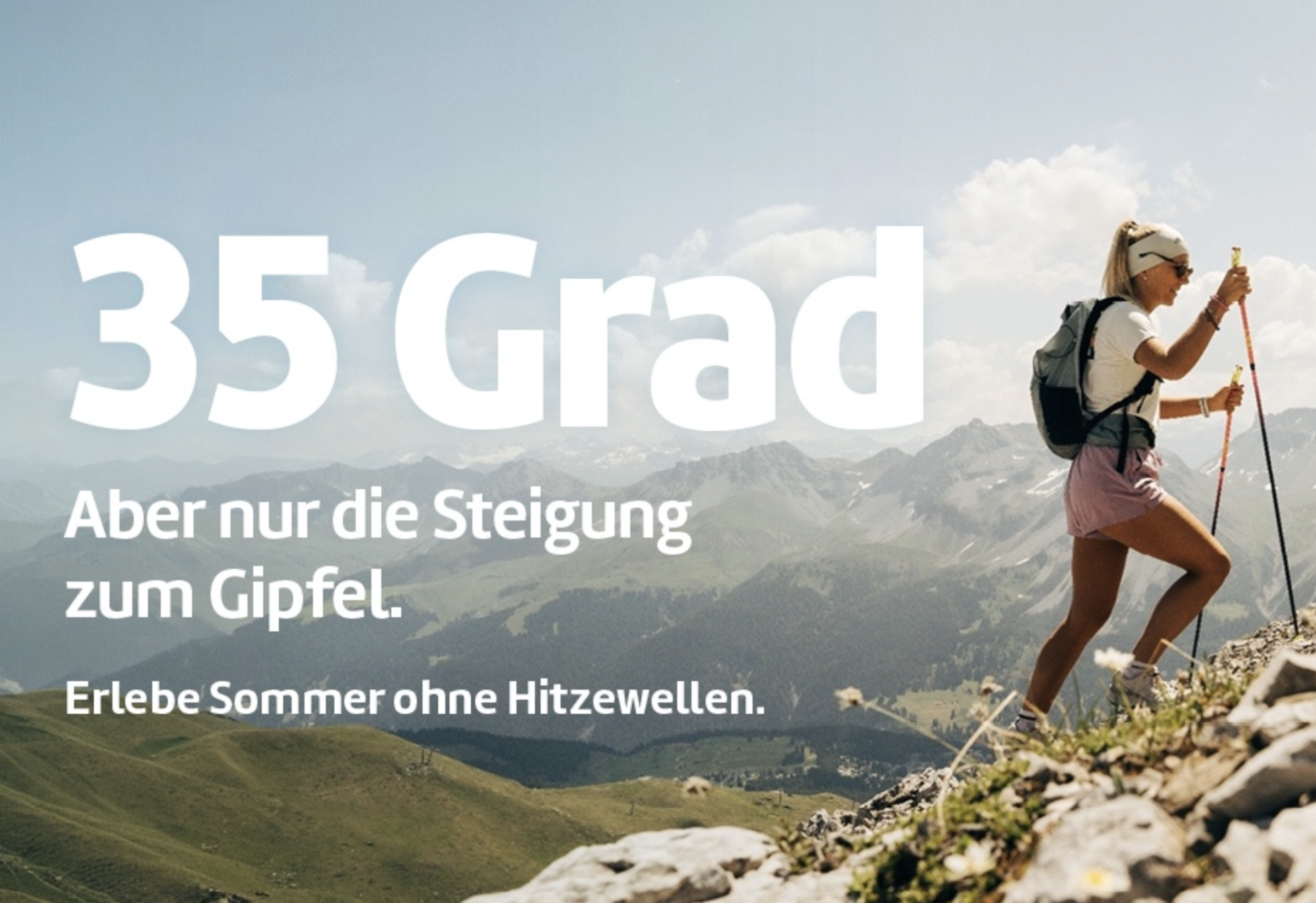 Hitzefrei. Plakat. und Socialkampagne für Arosa Tourismus