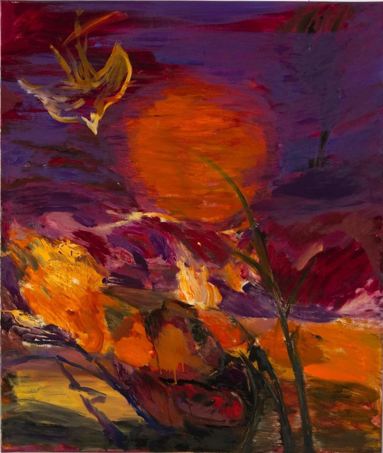 Marc pilgaard art painting setting sun