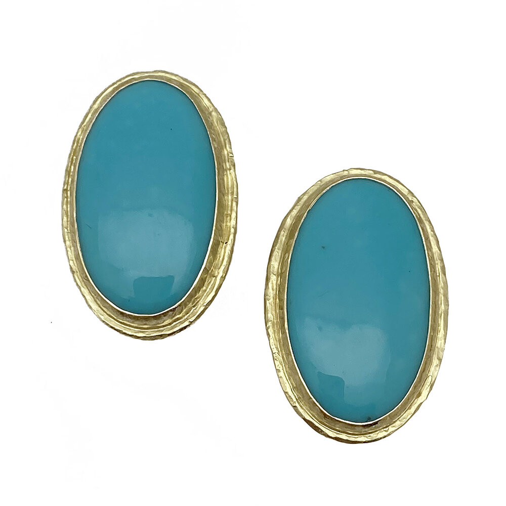 Sleeping Beauty Turquoise Earrings — Hughes Bosca