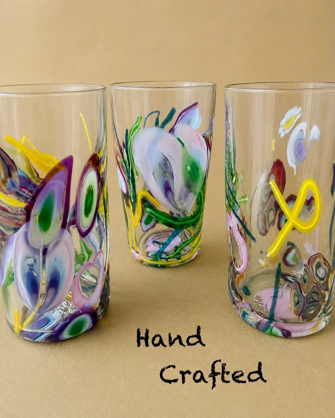Party Cups have arrived at our gallery 🎉 ☀️ 
&ldquo;Using traditional glass blowing techniques and free hand sculpting as their method of choice, Bay Blown Glass ensures each piece is truly one of a kind&rdquo;

#glassblown 
#oneofakind 
#tableware 