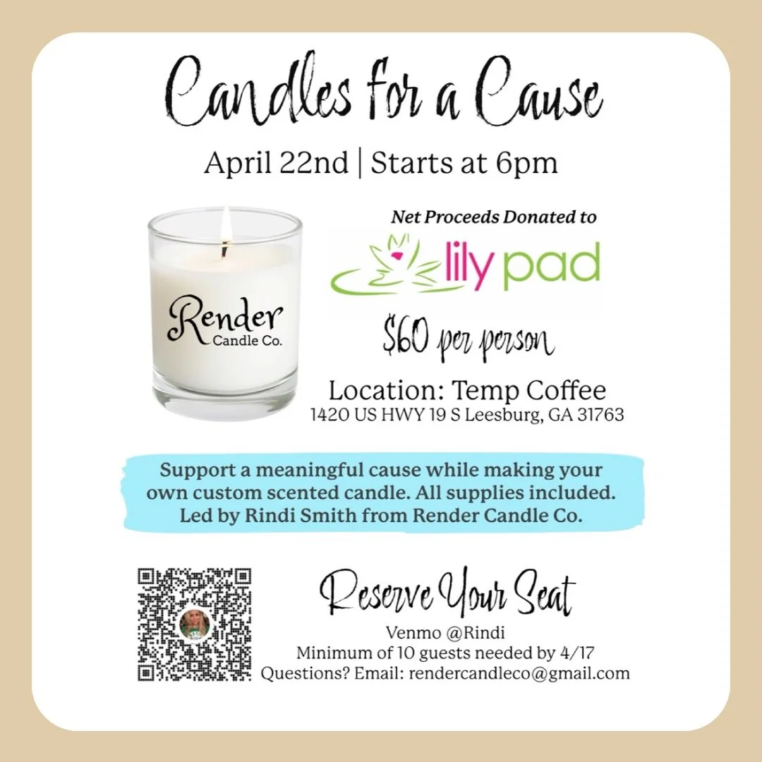 Join us this April in recognition of Child Abuse Prevention Month and Sexual Assault Awareness Month.

 We&rsquo;re honored to provide the space for a special candle-making class benefiting a meaningful cause close to our hearts.

This event, hosted 