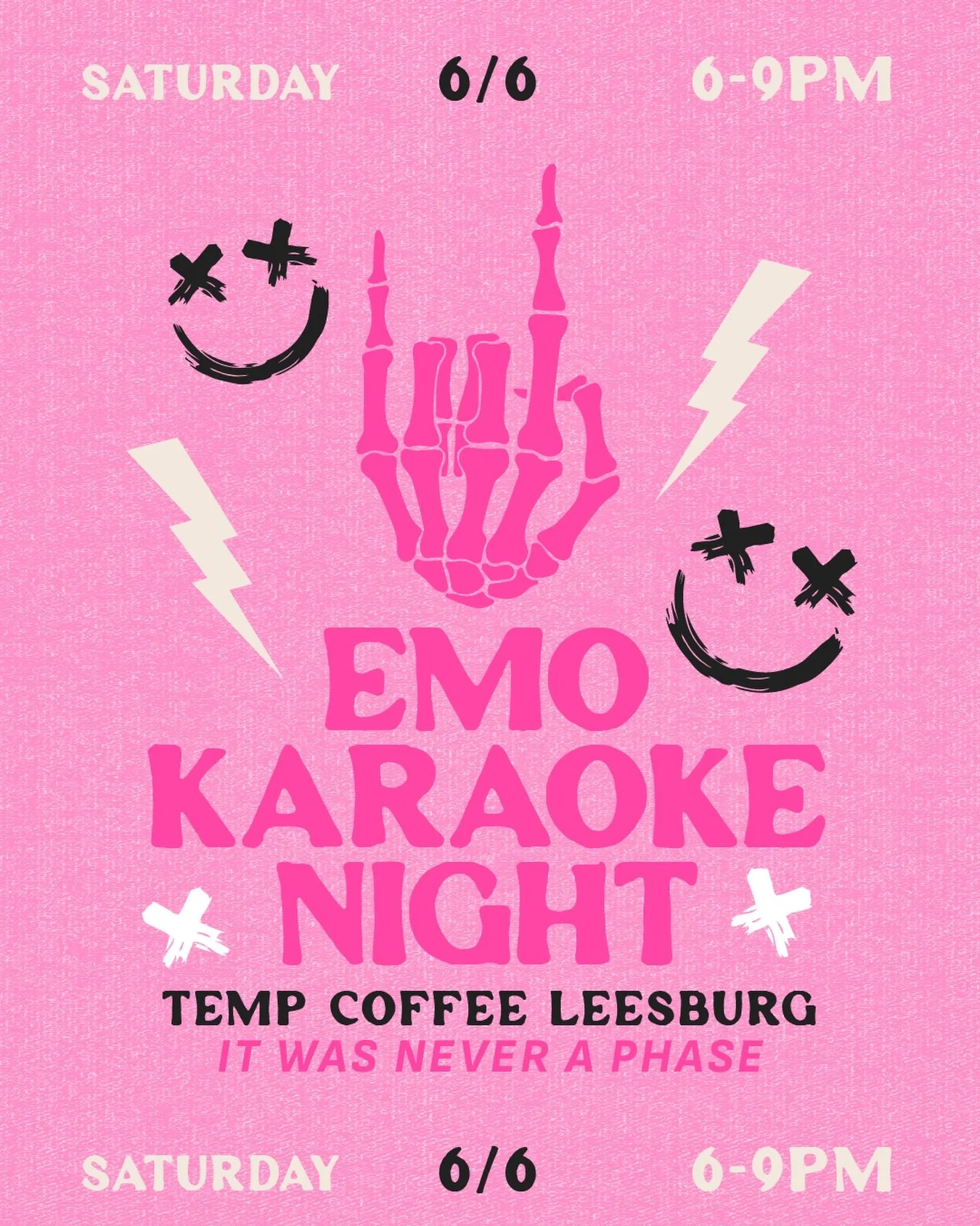 Get ready for a night of screaming lyrics, sad bangers, eyeliner energy, and pure nostalgia at Temp Coffee Leesburg&rsquo;s Emo Karaoke Night! Whether you&rsquo;re belting out Paramore, MCR, Fall Out Boy, Pierce The Veil, Avril, or Sleeping With Sire