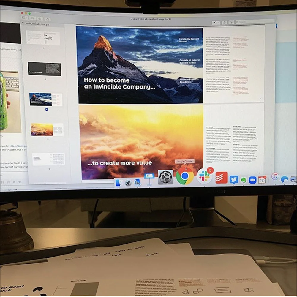  And finally… the beginning! Alex puts the finishing touch to the introduction of The Invincible Company a couple of hours before deadline… 