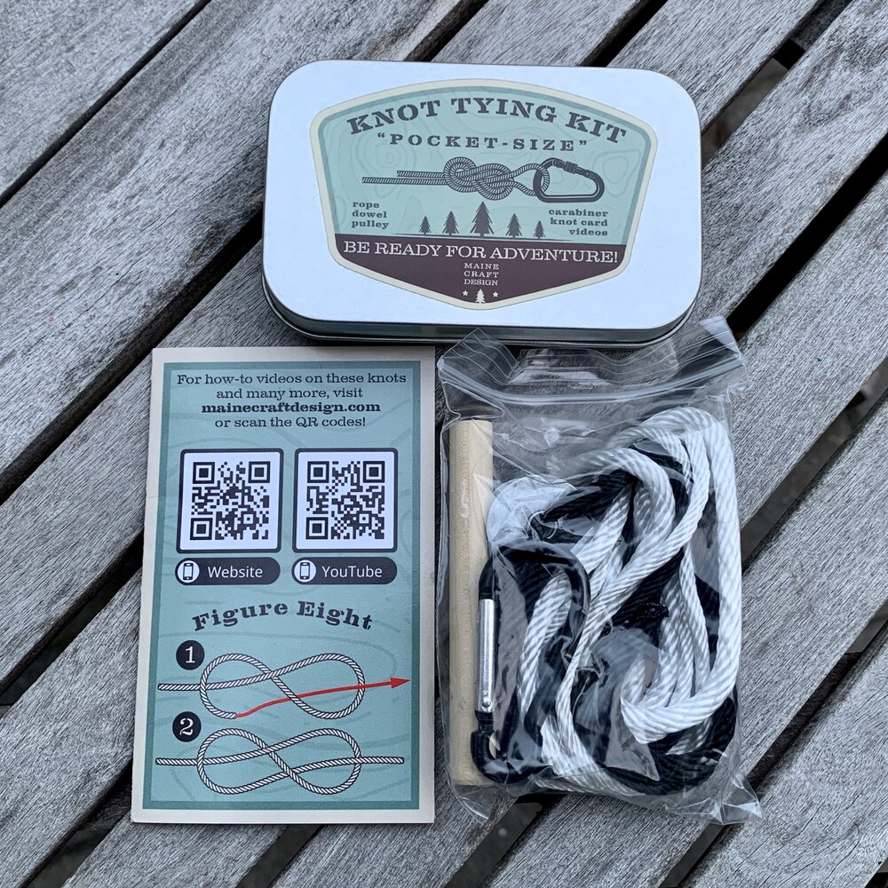 Knot Tying Kit - Outdoor Knots Pocket Guide, Webbing, and Paracord for  Practicing Knots