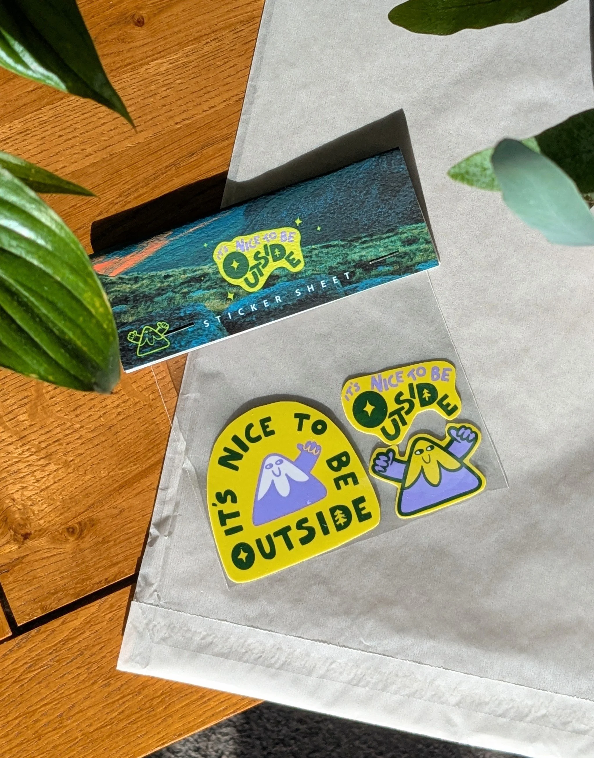 It's Nice to be outside - Vinyl Sticker Pack