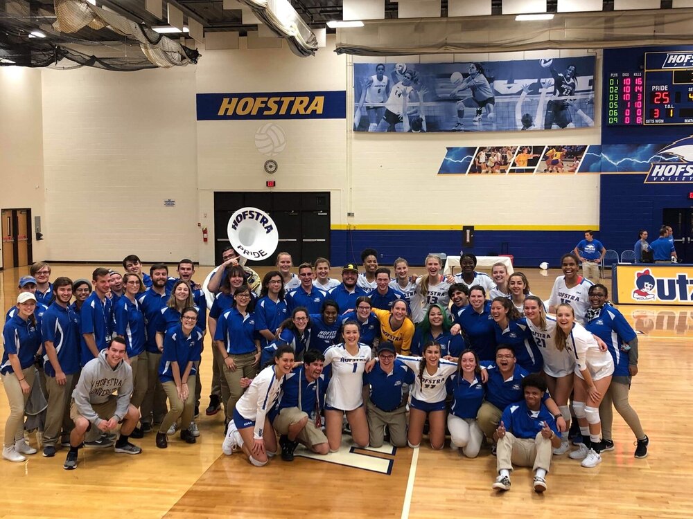 The Hofstra University Pep Band, where Chambers and Holubeck first met. Photo courtesy of Joan Holubeck. 