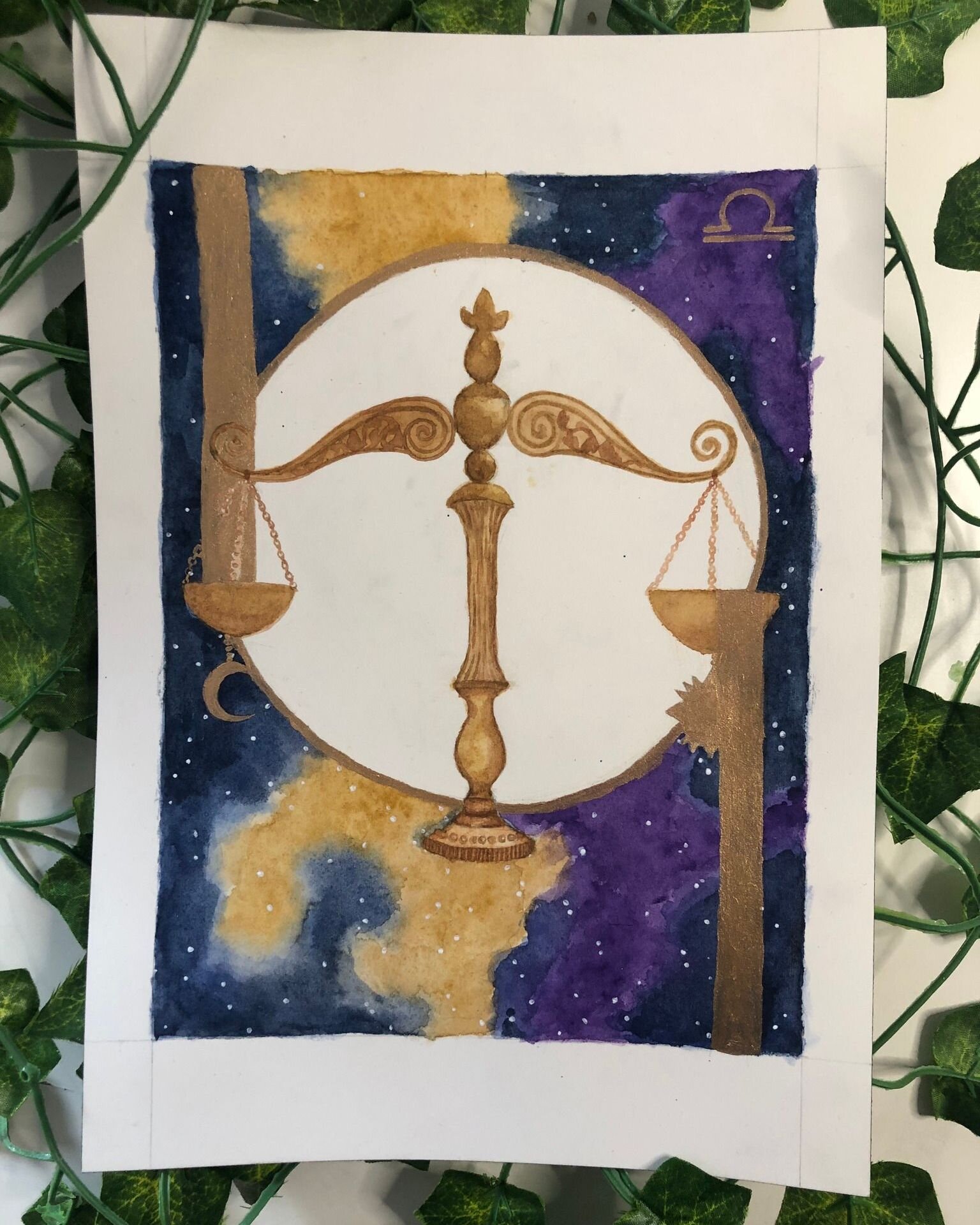 Libra original painting! Ready to be made into postcard form and original for online shop! can't wait for he postcards to come in. Hoping to blaze through making the last of these zodiacs! 

#libra #zodiacsign #zodiacpaintings #zodiac #astrologylover