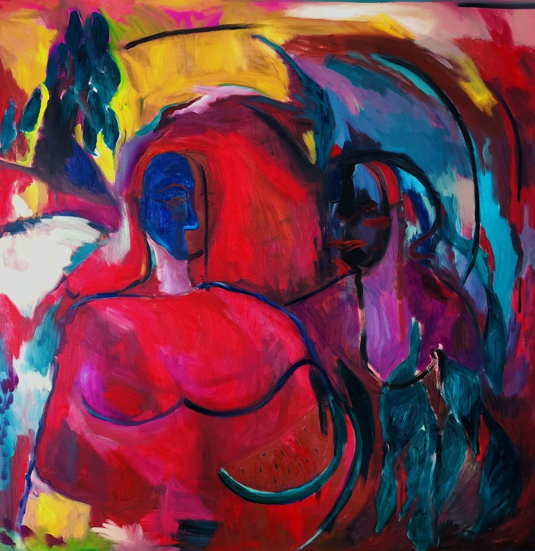 Mujer con Sandia (Available)