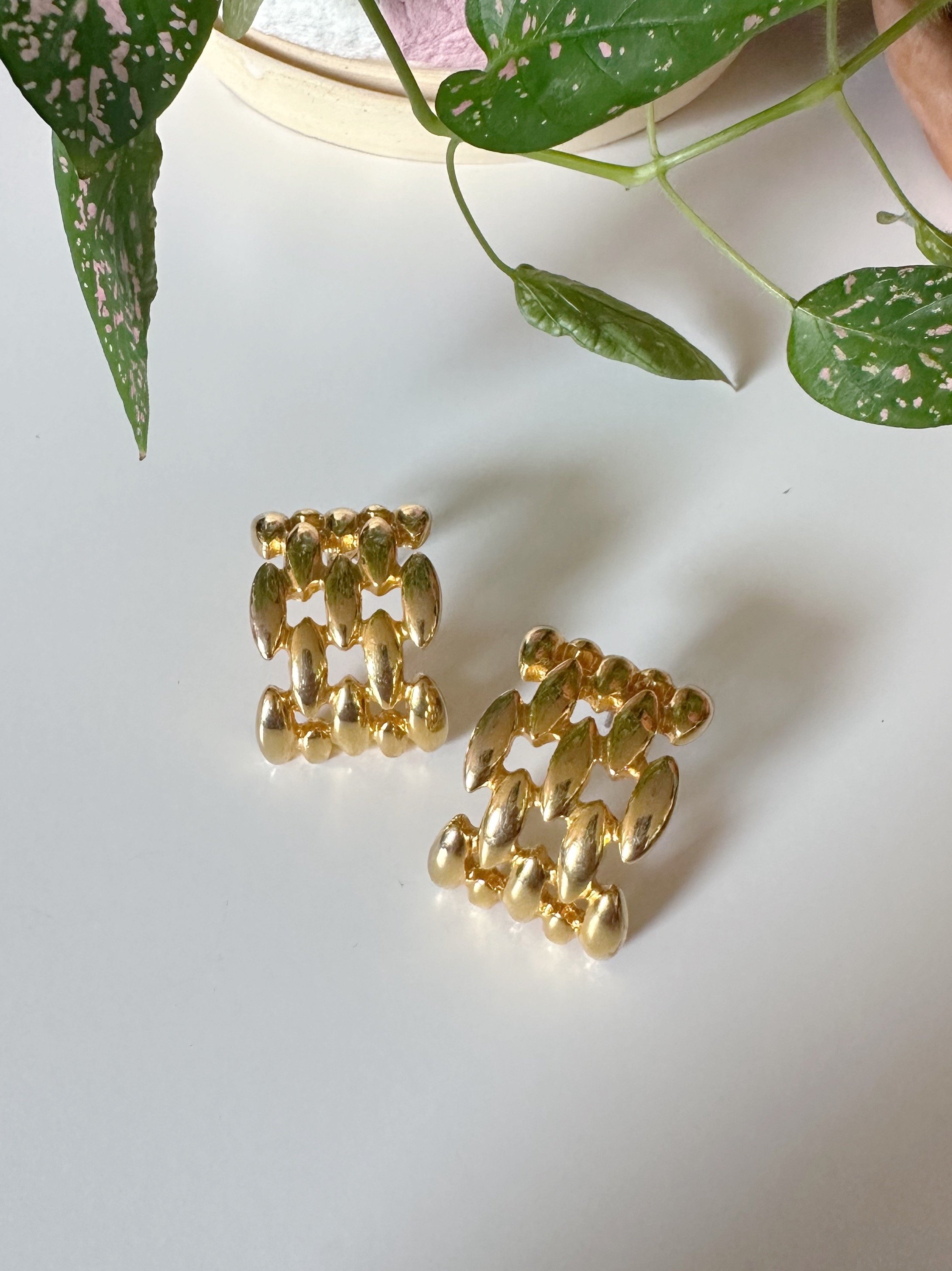 Vintage Woven Statement Earrings