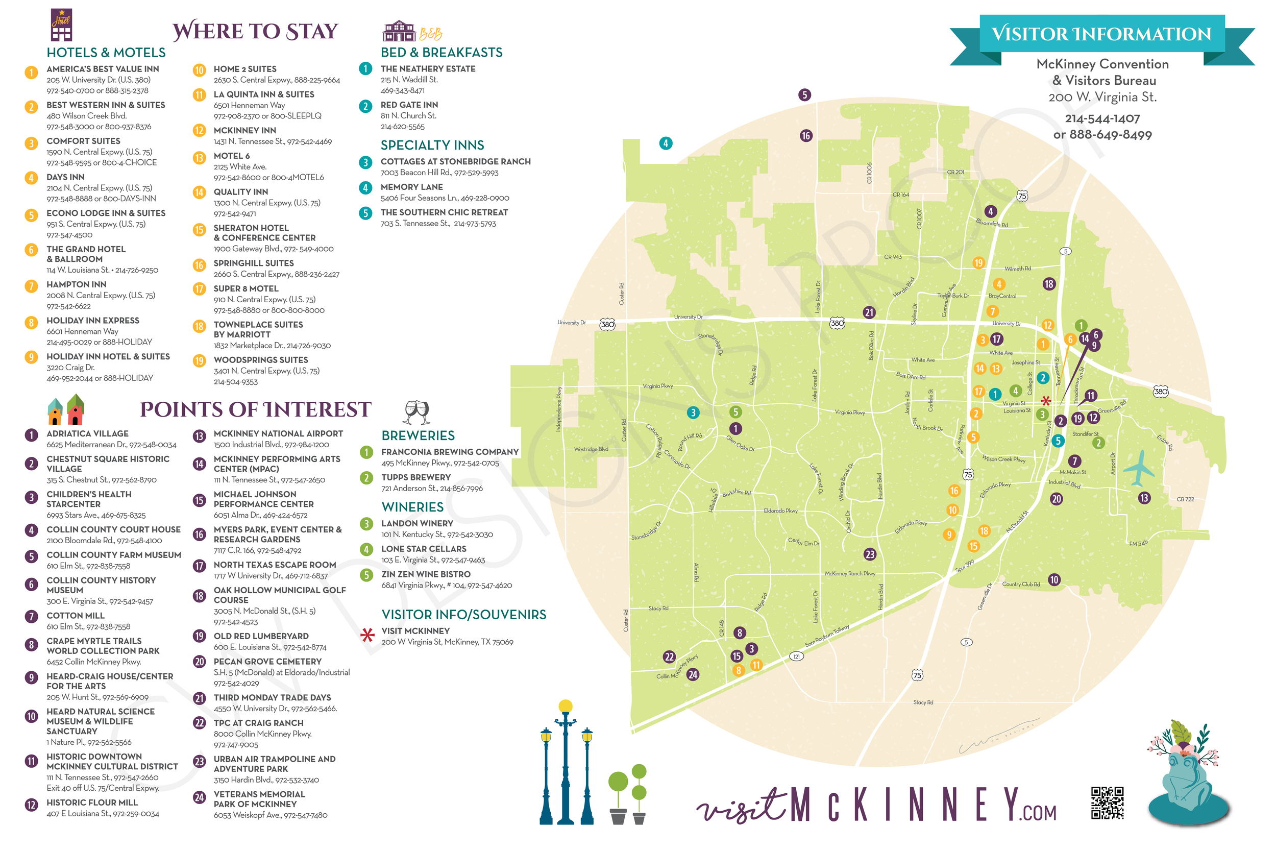March 2020 McKinney CVB City Maps 12x18 A_Map Front.png