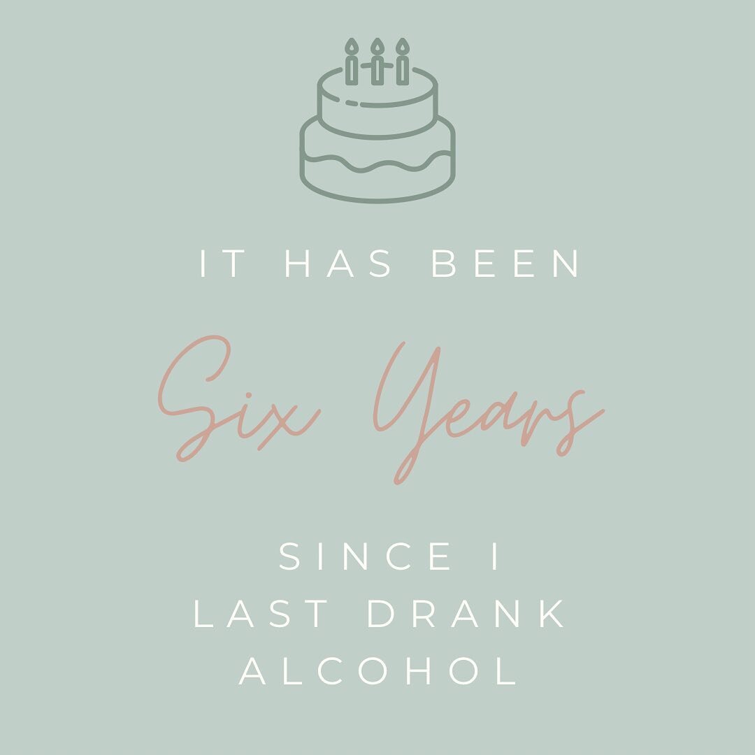 I don't keep diligent track of my sobriety and I sometimes even forget my 'soberversary' but this morning a picture popped up on my facebook reminding me that it was 6 years ago yesterday that I last drank alcohol. Making today my 6 year soberversary