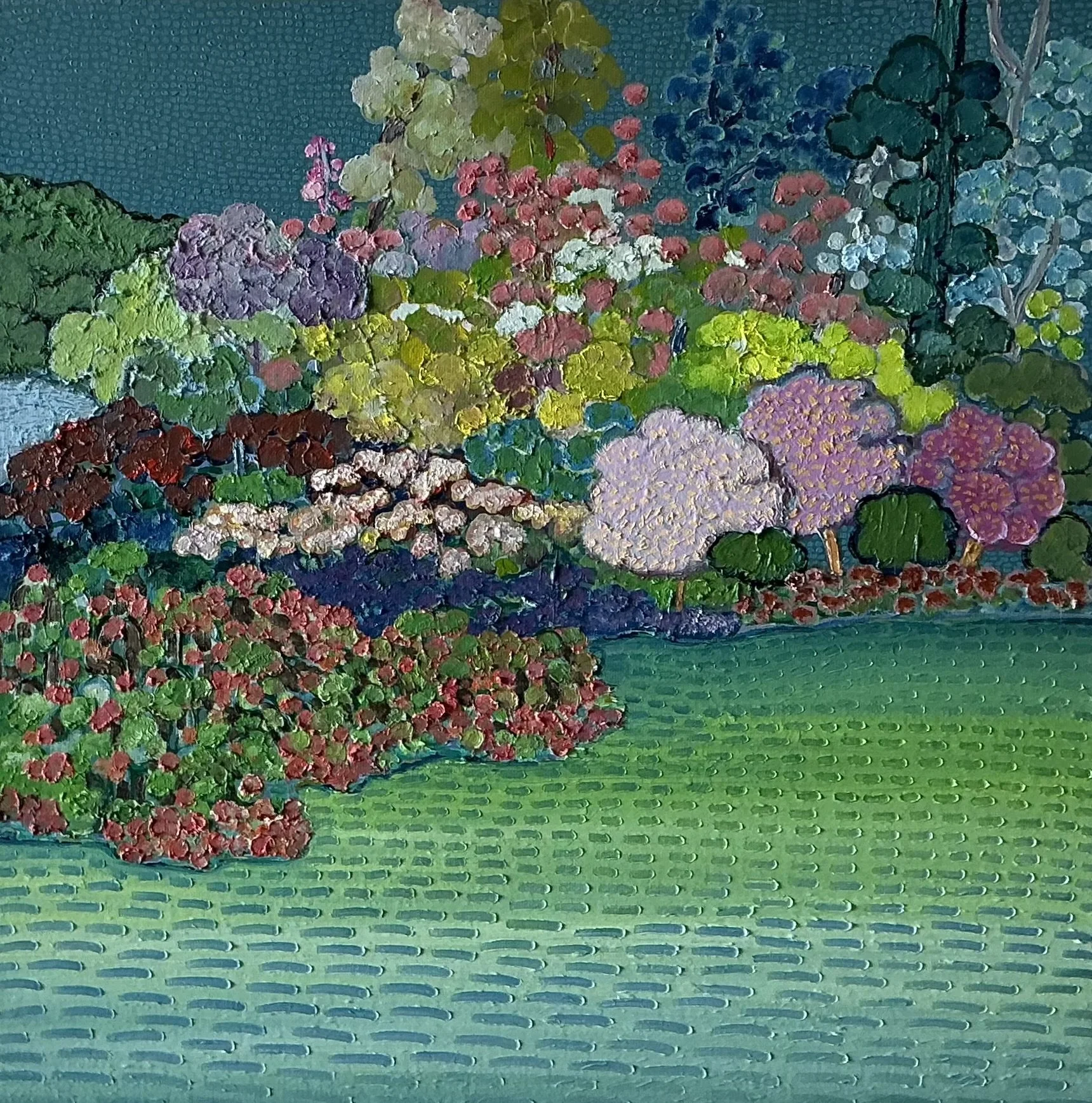 Innerscape No.43, 
16x16x1.5 in, oil on canvas, 2024 