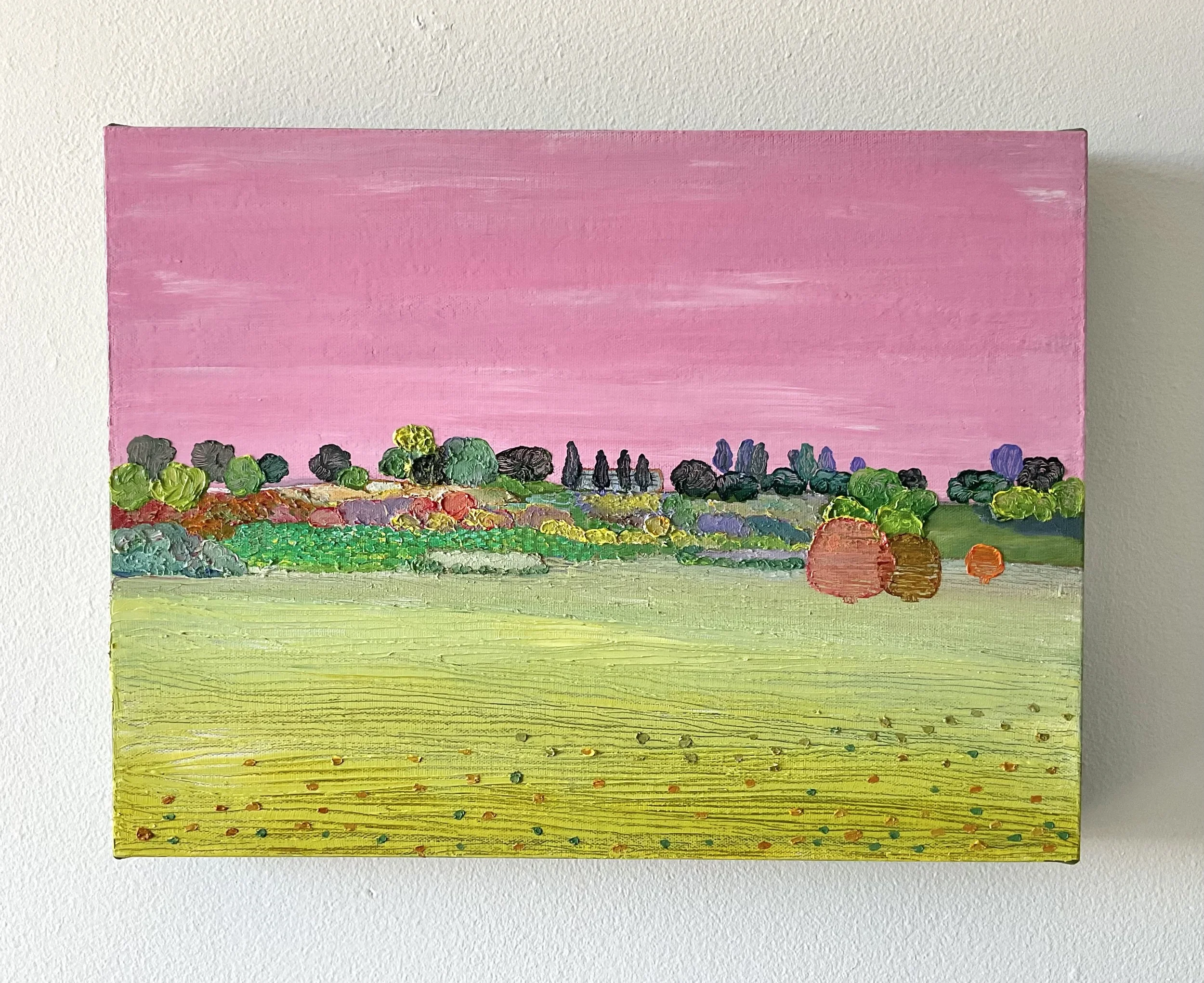 Walking with You No.4, 12x16x1.5 in, acrylic and oil on canvas, 2024