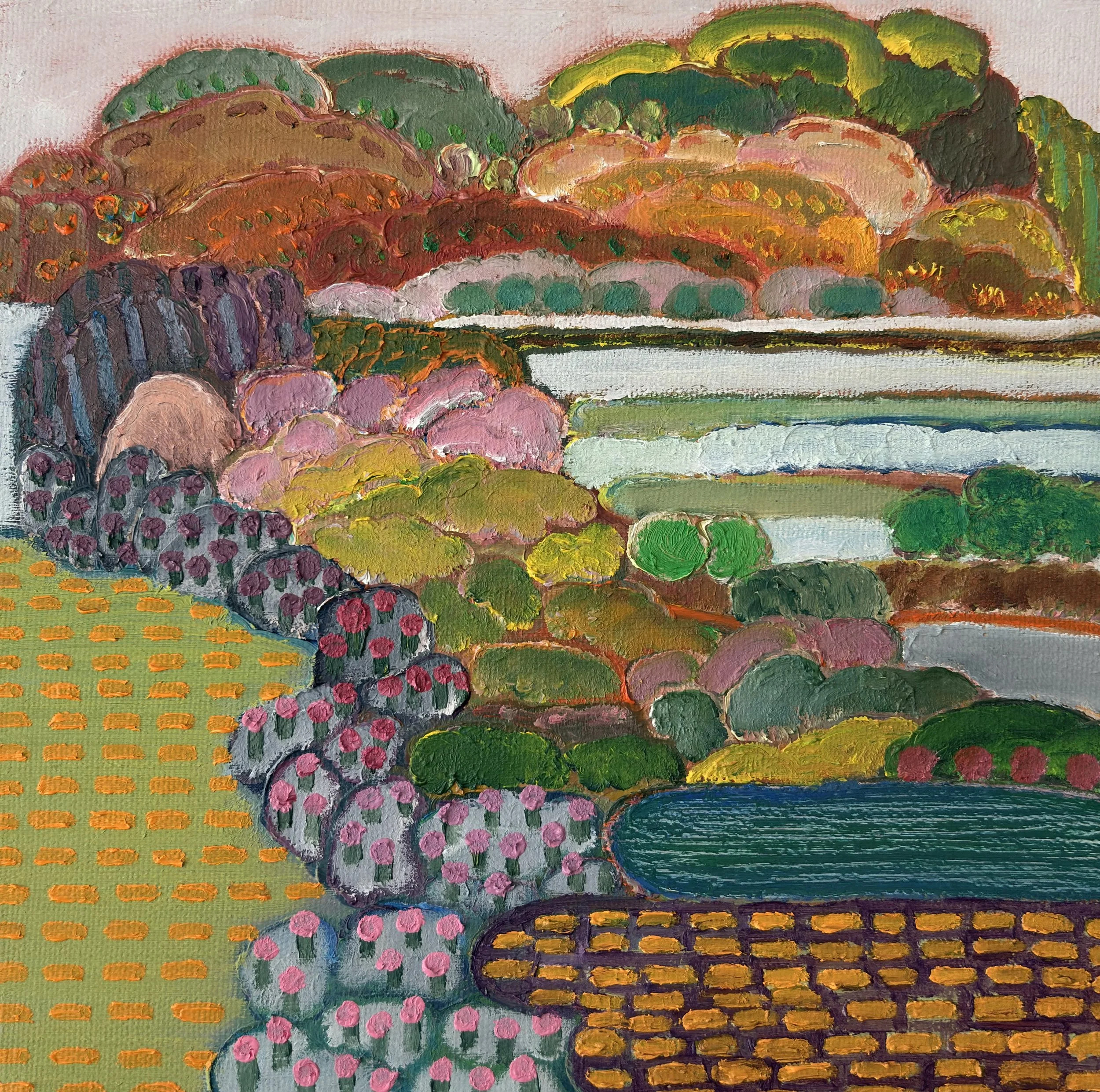 Innerscape V-26 No.79, oil on canvas; acrylic on sides, 8x8x1.5 inches, 2026