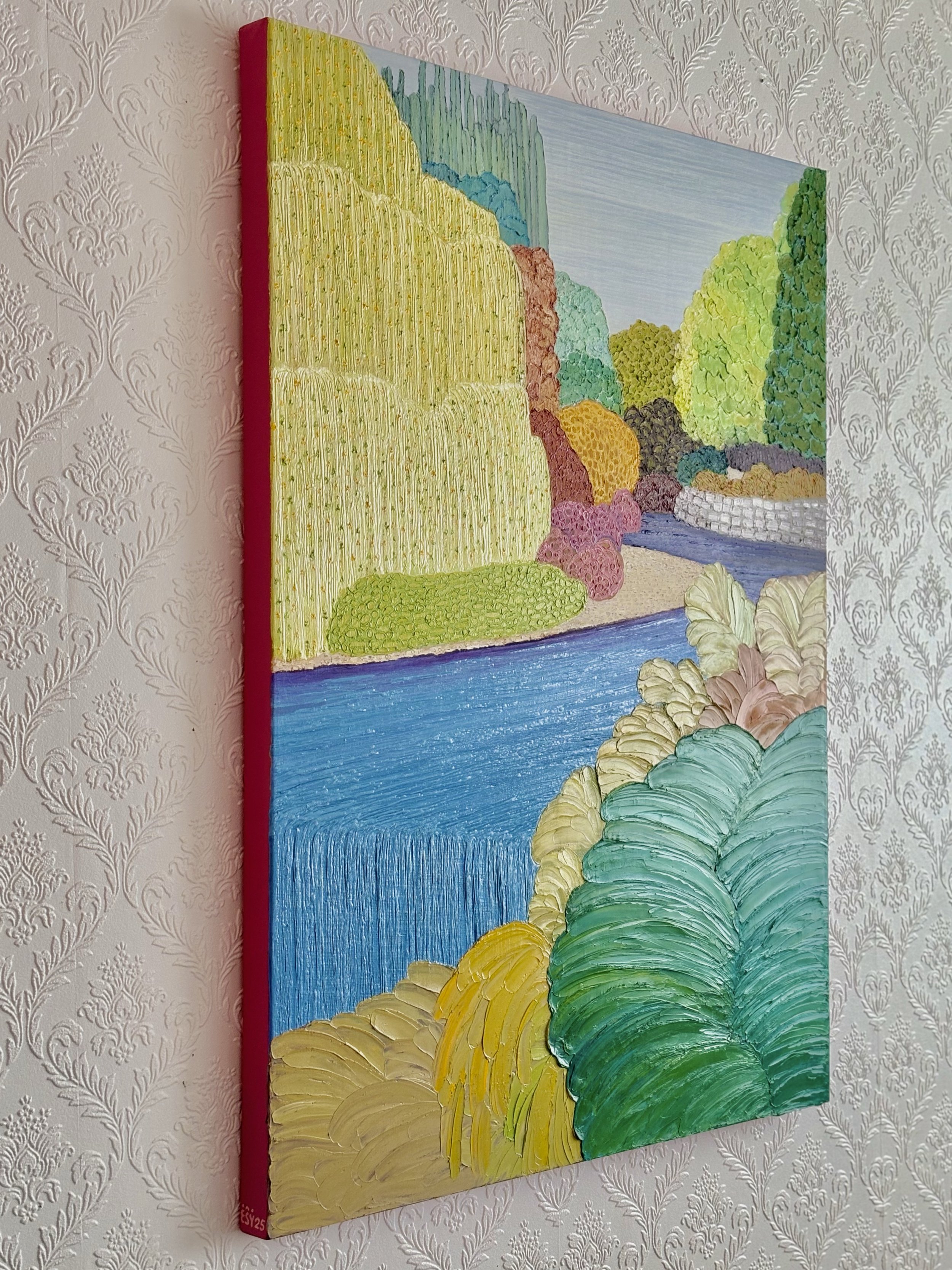 4. Side_Walking with You 3-IV-25 No. 12 _30x40x1.5 in_ oil on canvas with acrylic-painted edges_2025.jpg