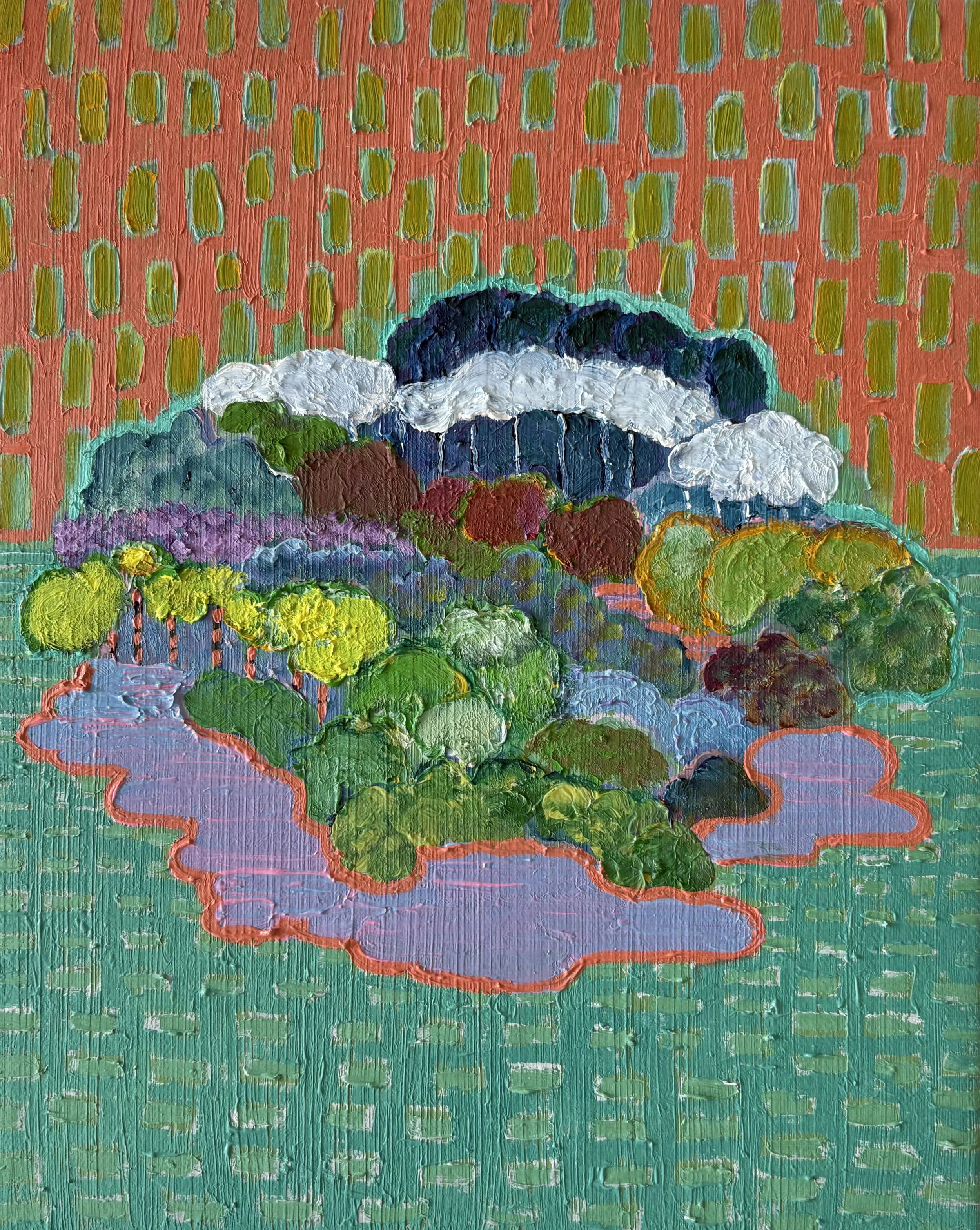 The Way Things Are 4-VII-25 No.33, oil on canvas with acrylic-painted edges, 10x8x1.5 inches, 2025 