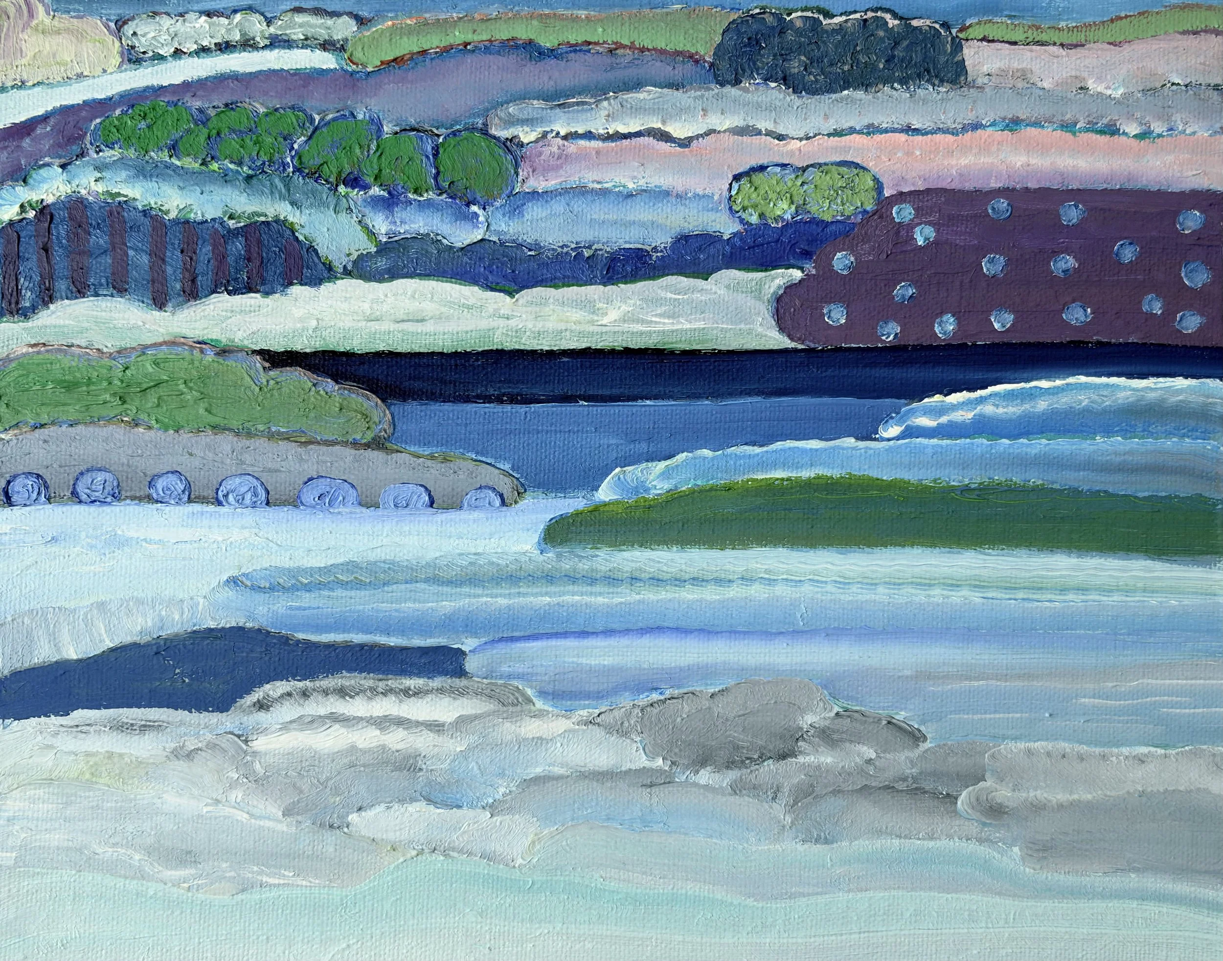 Innerscape VI-26 No.87, oil on canvas; acrylic on sides, 8x10x1.5 inches, 2026