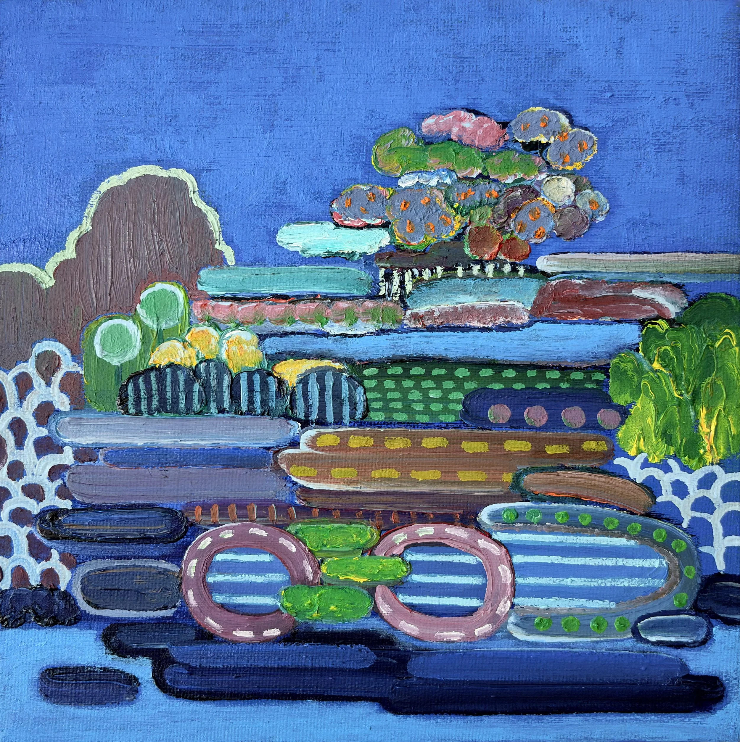 Innerscape V-26 No.84, oil on canvas; acrylic on sides, 8x8x1.5 inches, 2026