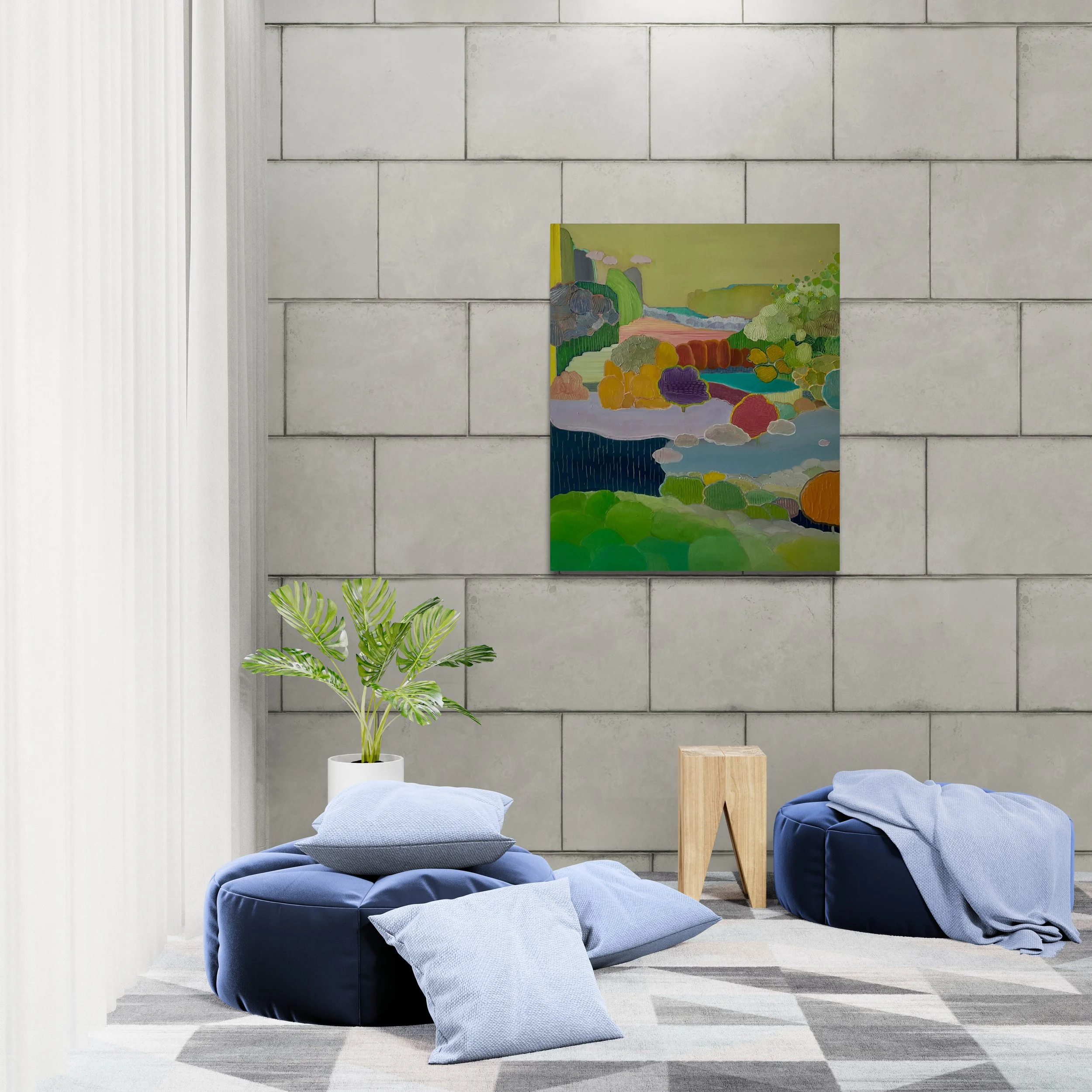 Innerscape No.25, 36x30x1.5 inches, acrylic and oil on canvas