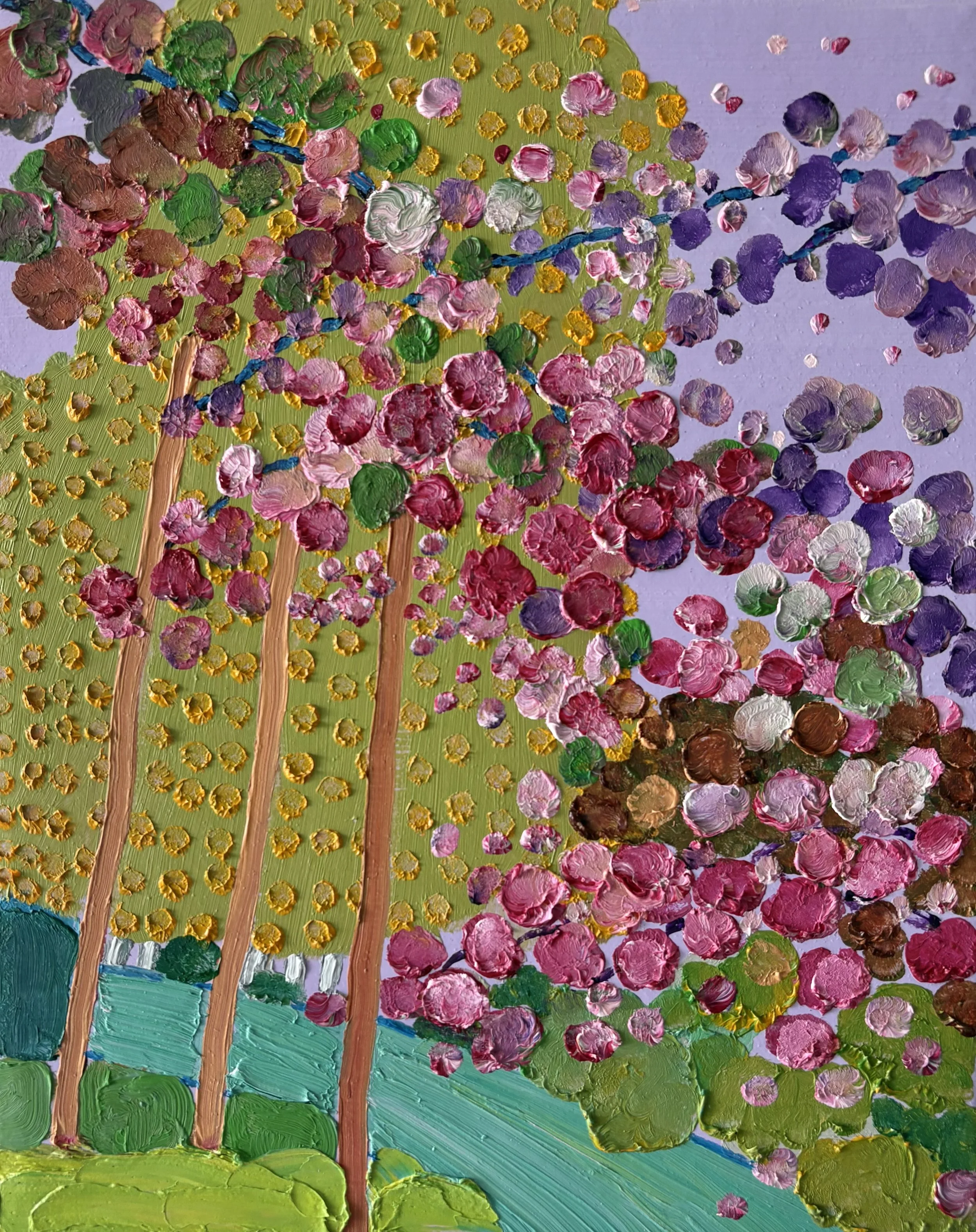 Walking with You 4-VII-25 No.18, oil on canvas with acrylic-painted edges, 10x8x1.5 inches, 2025