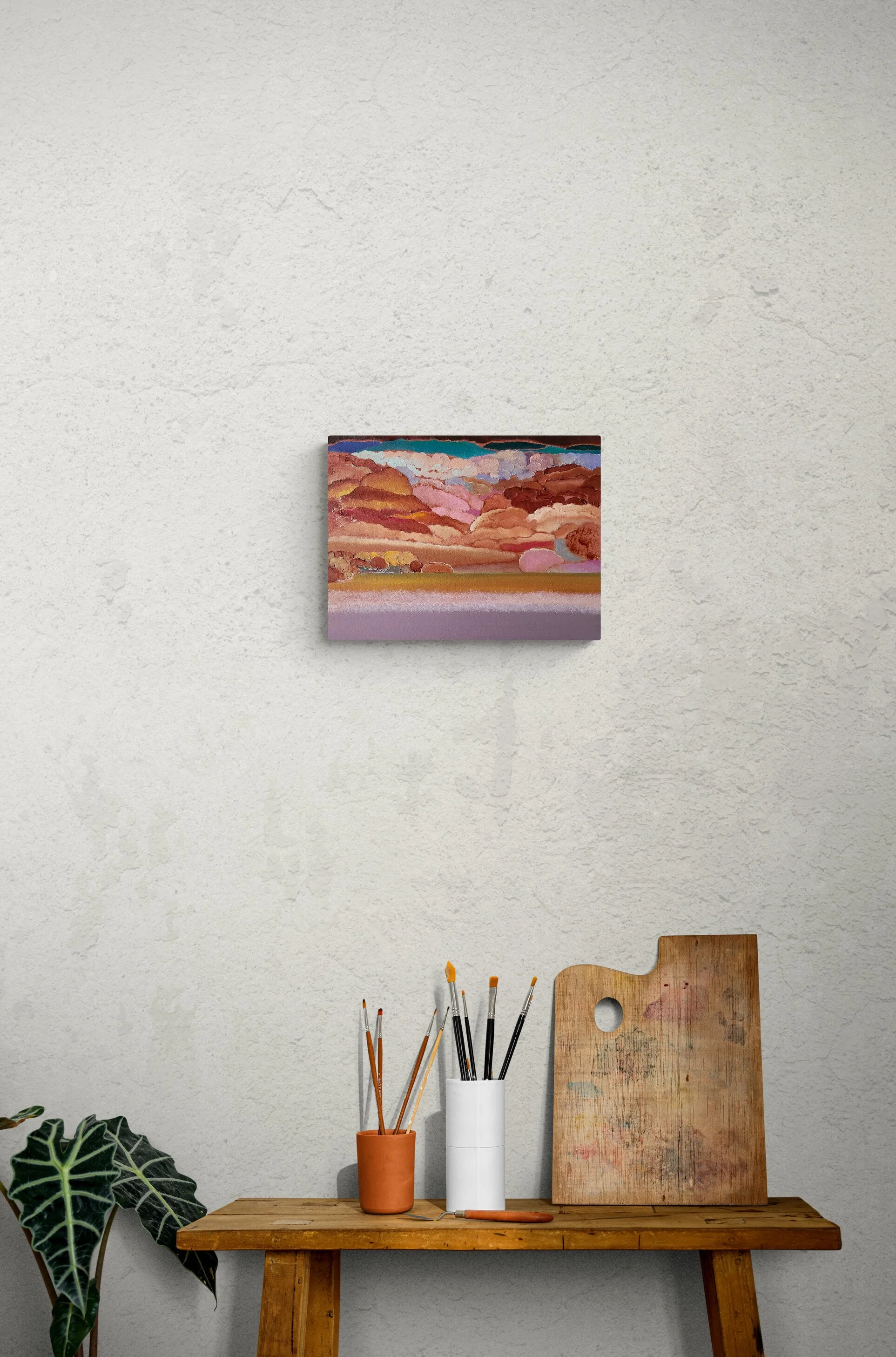 Innerscape No.36, 12x16x1.5 inches, acrylic and oil on canvas, 2024