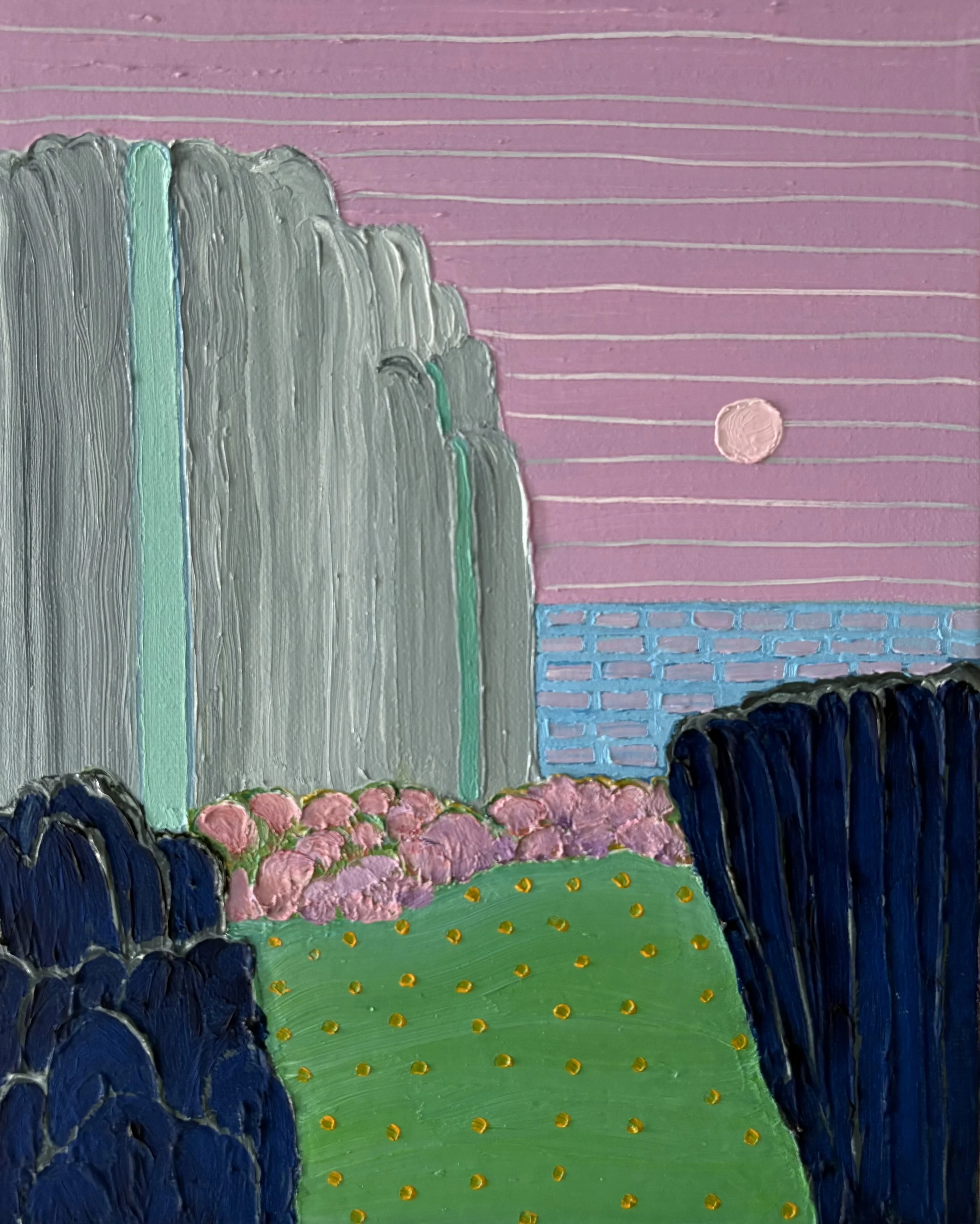 Innerscape 8-VII-25 No.48, oil on canvas with acrylic-painted edges, 10x8x1.5 inches, 2025