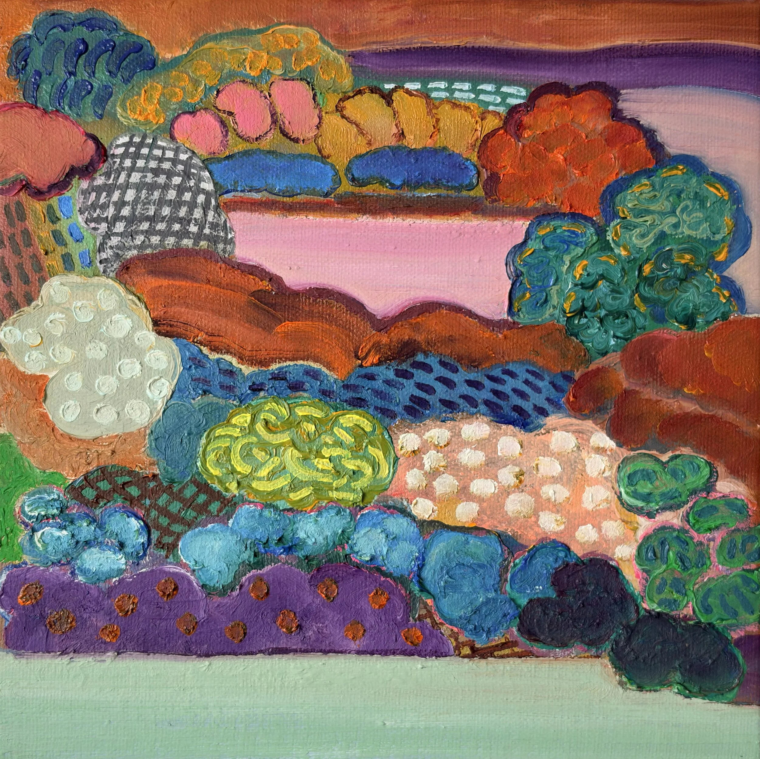 Innerscape 17-I-26 No.68, oil on canvas; acrylic on side, 8x8x1.5 inches, 2026