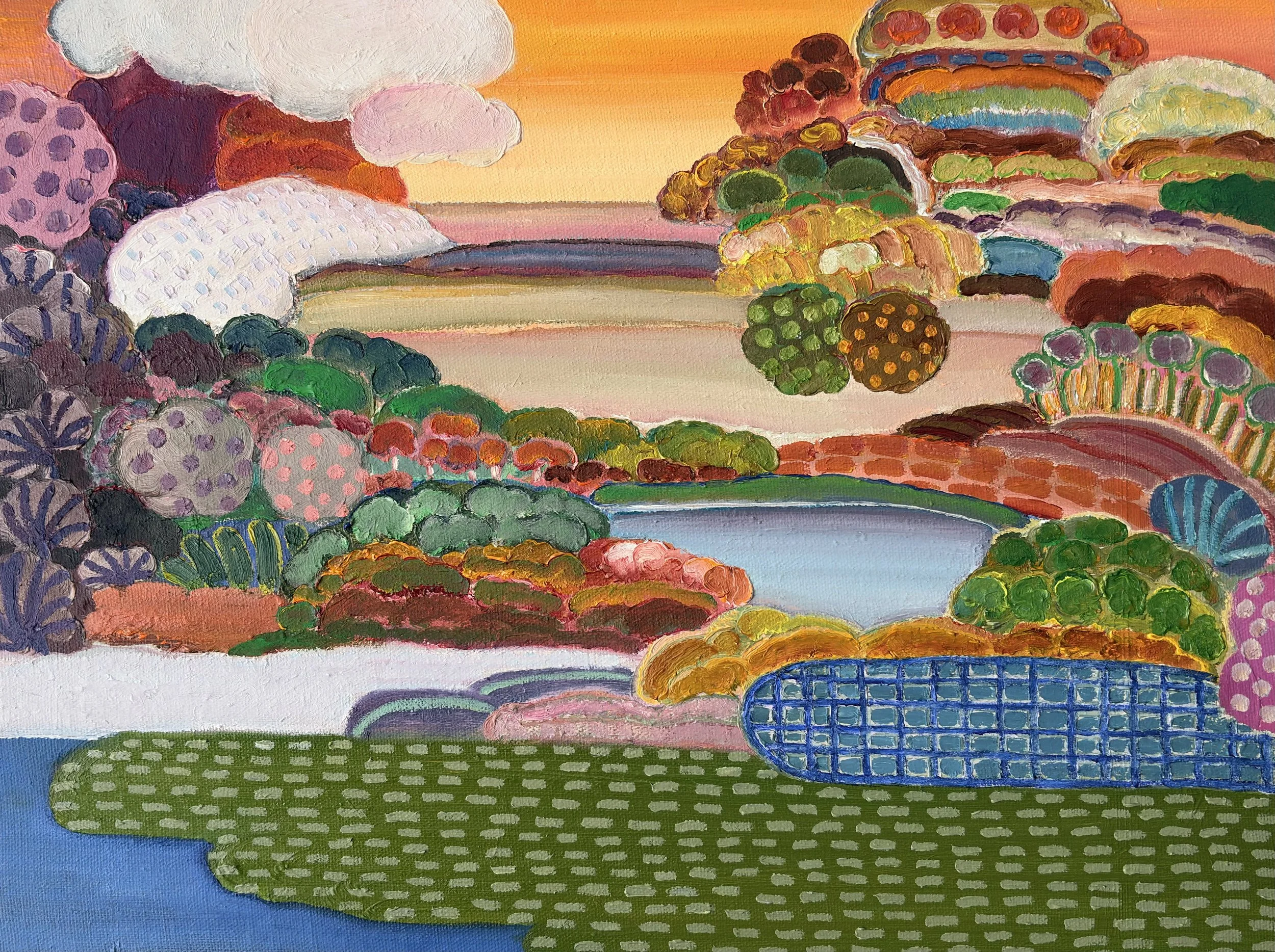 Innerscape V-26 No.82, oil on canvas; acrylic on sides, 12x16x1.5 inches, 2026