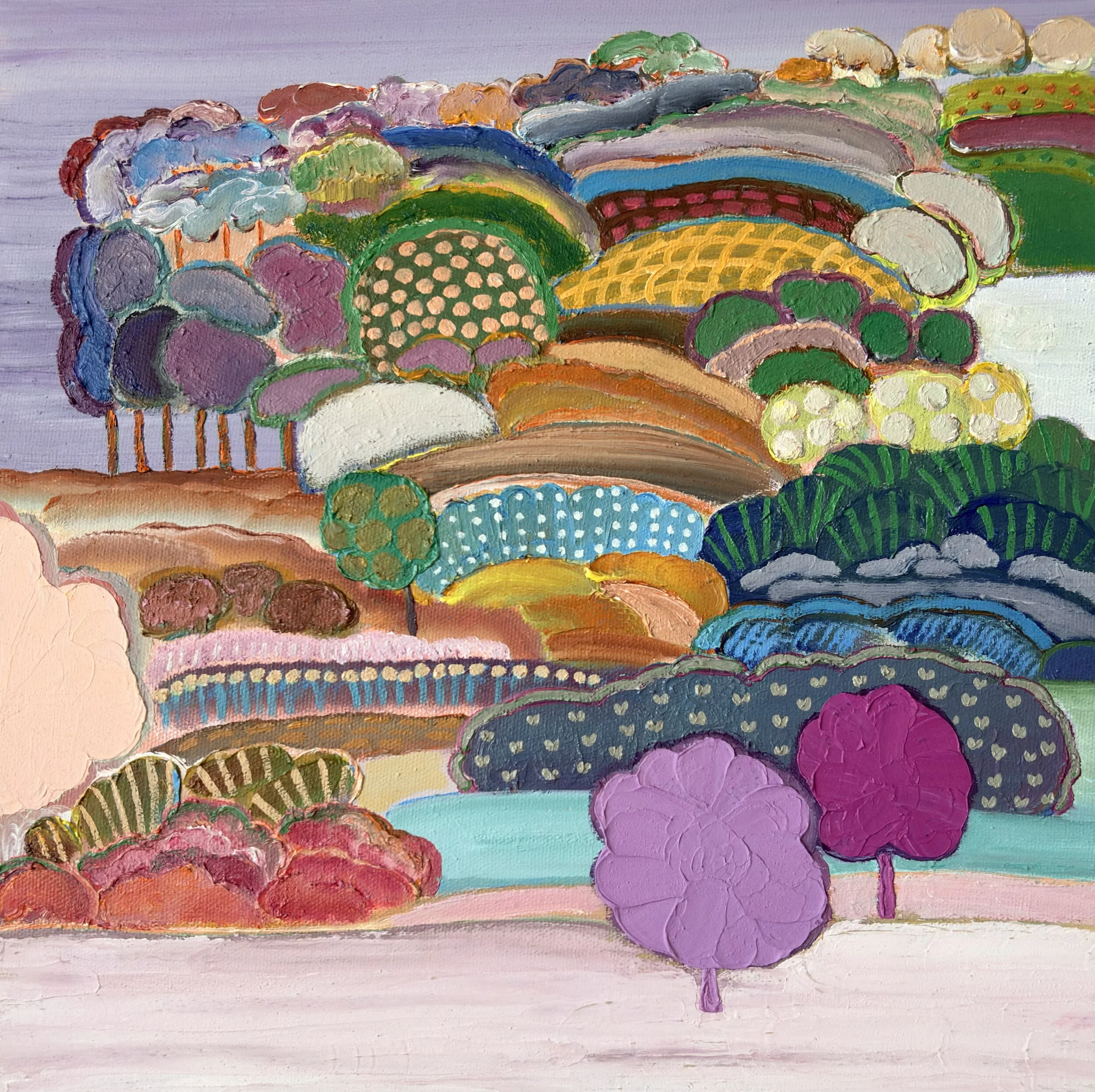 Innerscape 12-III-26 No.77, oil and wax on canvas; acrylic on sides, 12x12x1.5 inches, 2026