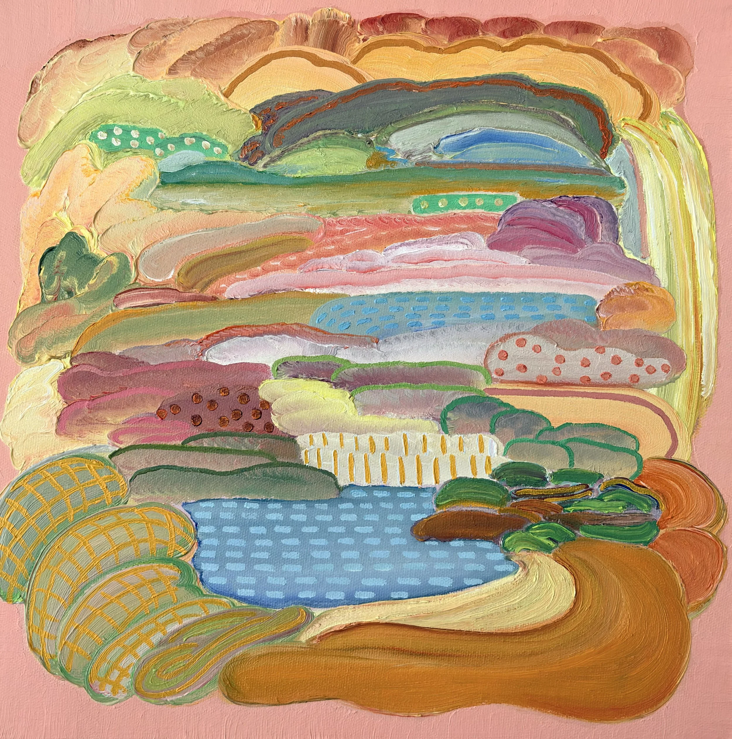 Innerscape VII-26 No.94, oil on canvas; acrylic on sides, 12x12x1.5 inches, 2026
