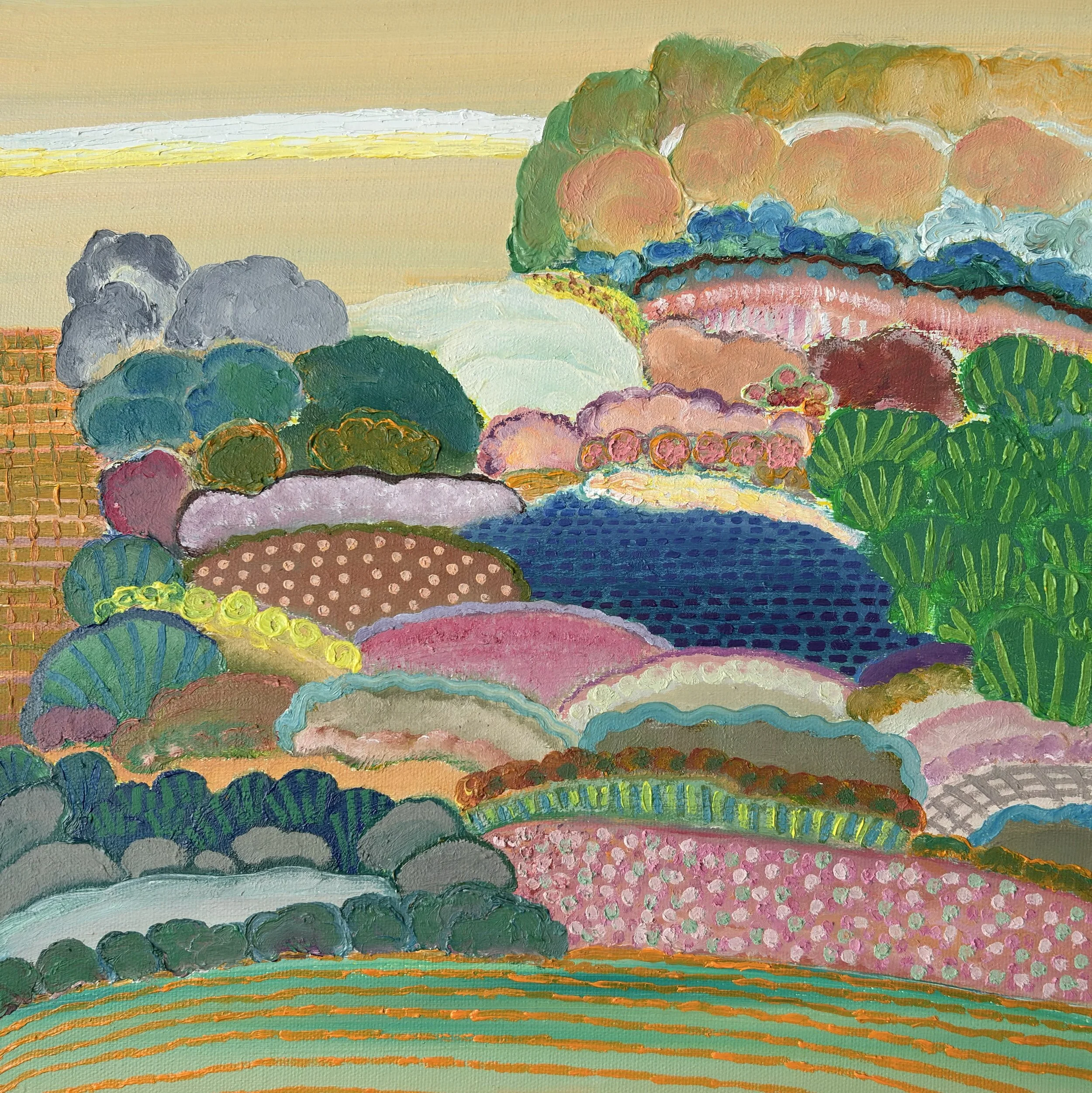 Innerscape 28-I-26 No.71, oil on canvas; acrylic on sides, 12x12x1.5 inches, 2026