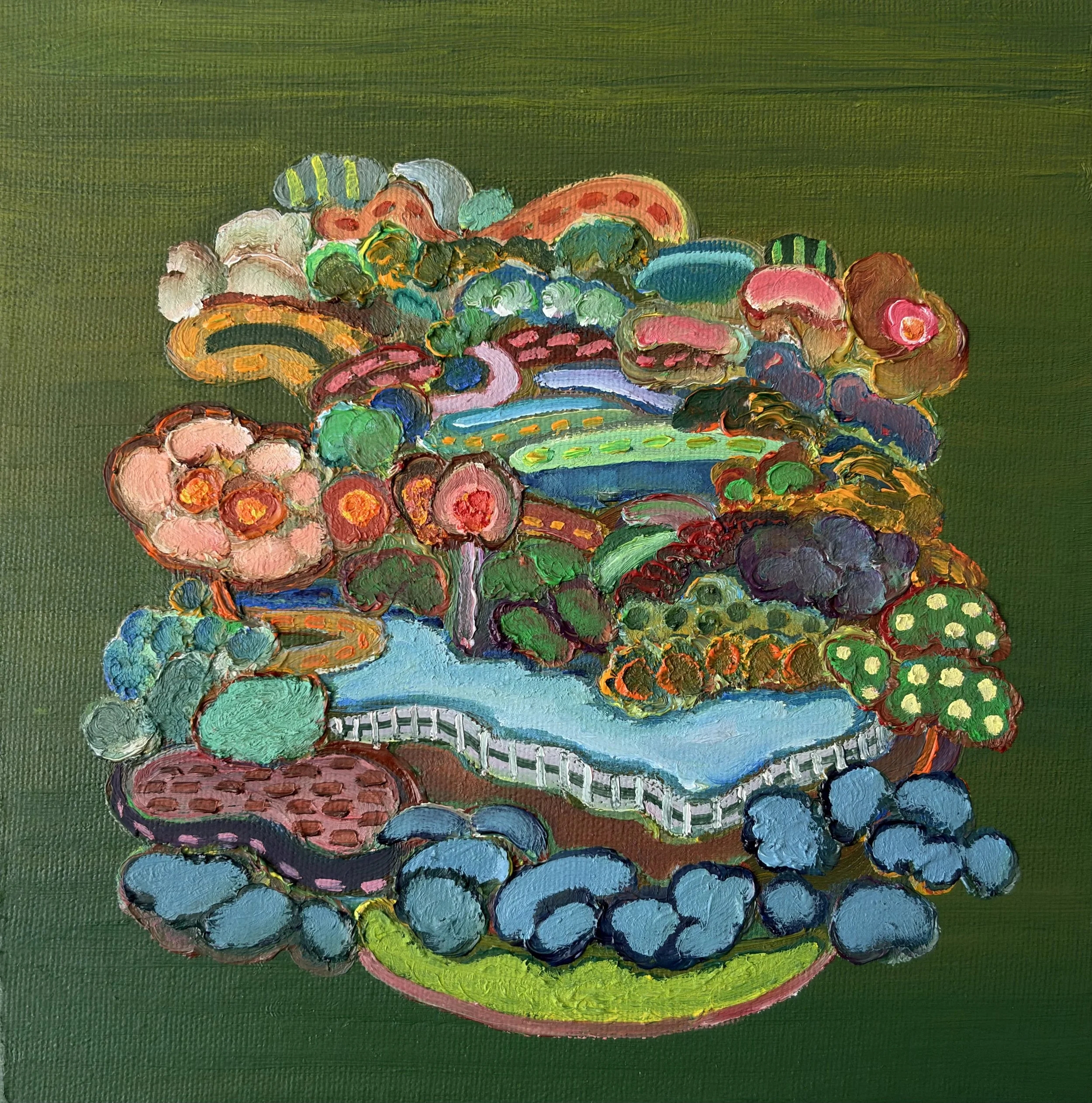 Innerscape V-26 No.81, oil on canvas; acrylic on sides, 8x8x1.5 inches, 2026