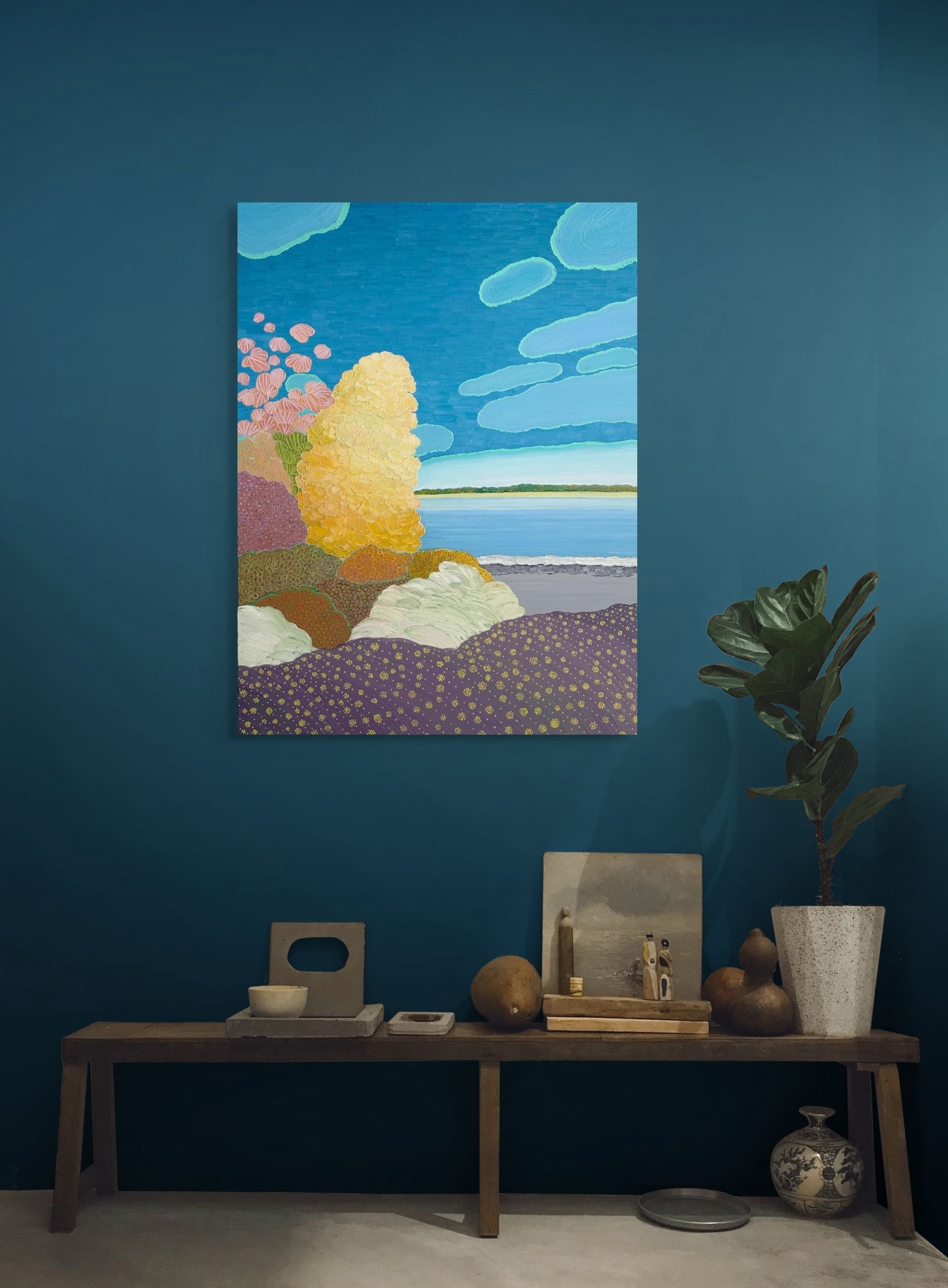 5. Mockup_Walking with You 10-IV-25 No. 13 _30x40x1.5 in_ oil on canvas with acrylic-painted edges_2025.jpg
