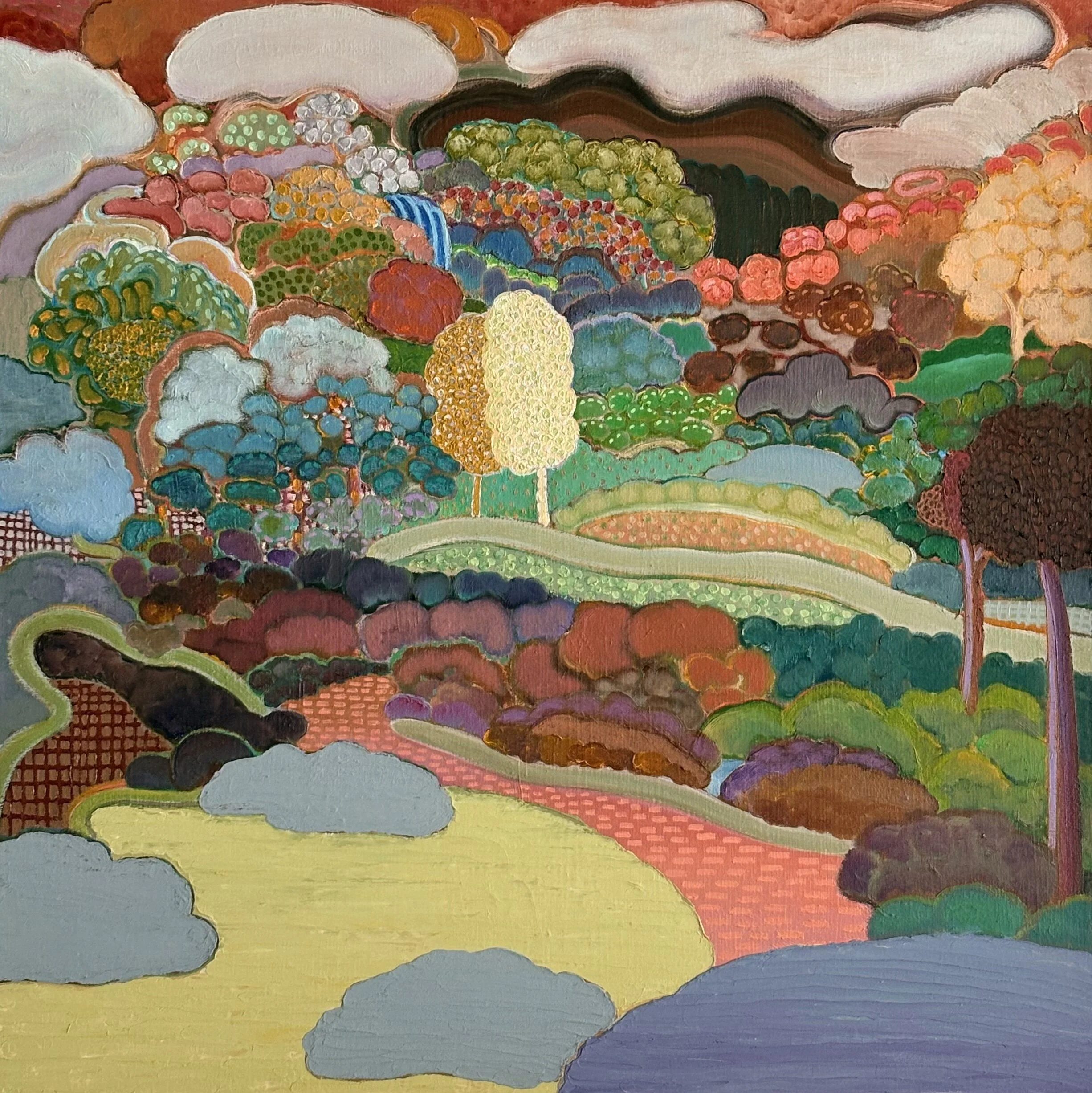 Innerscape 15-II-26 No.72, oil and wax on canvas; acrylic on sides, 30x30x1.5 inches, 2026