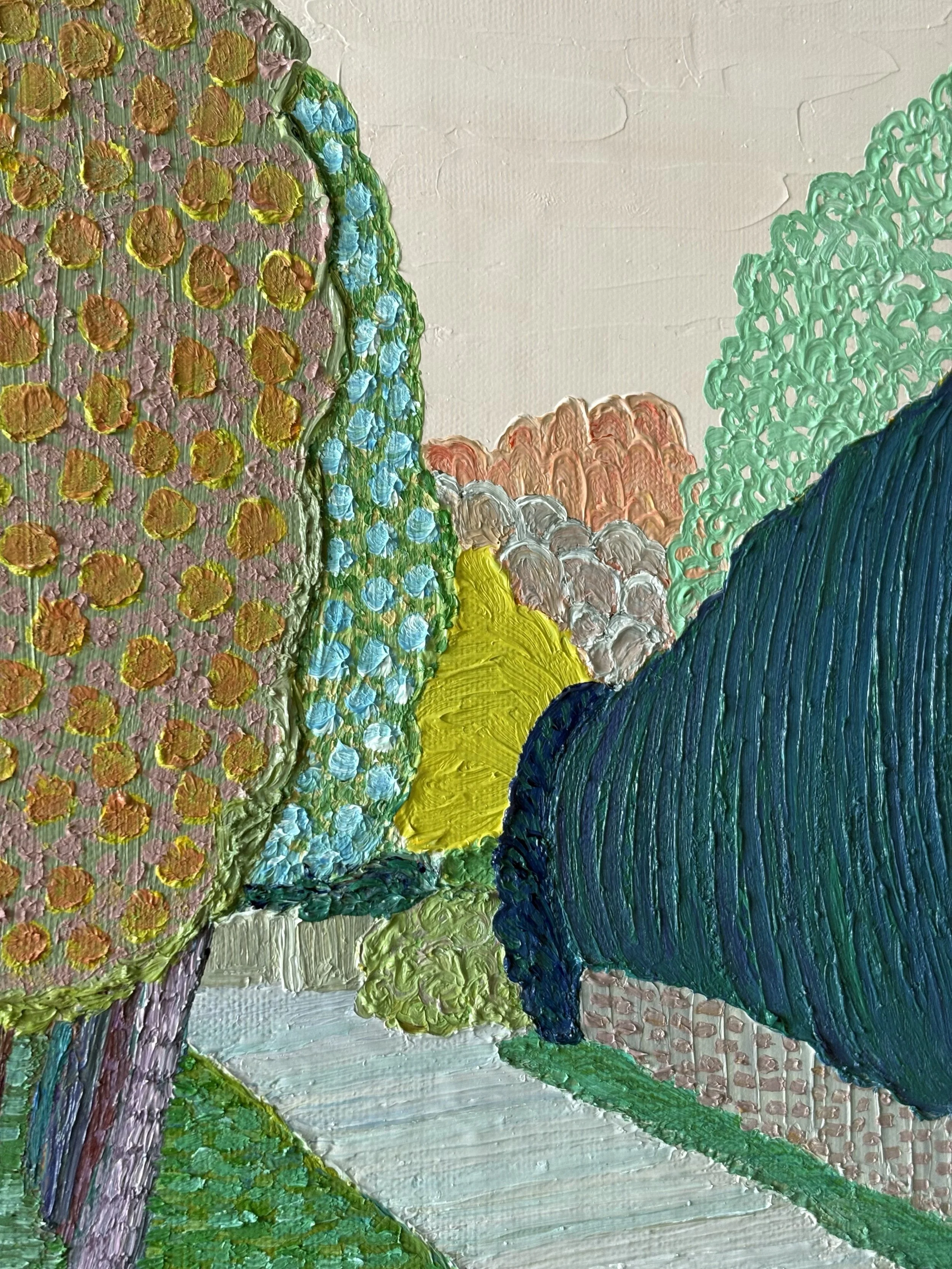 11. Detail2_Walking with You 1-V-25 No.16_ 12x12x1.5 in_ oil on canvas with acrylic-painted edges_2025.jpg