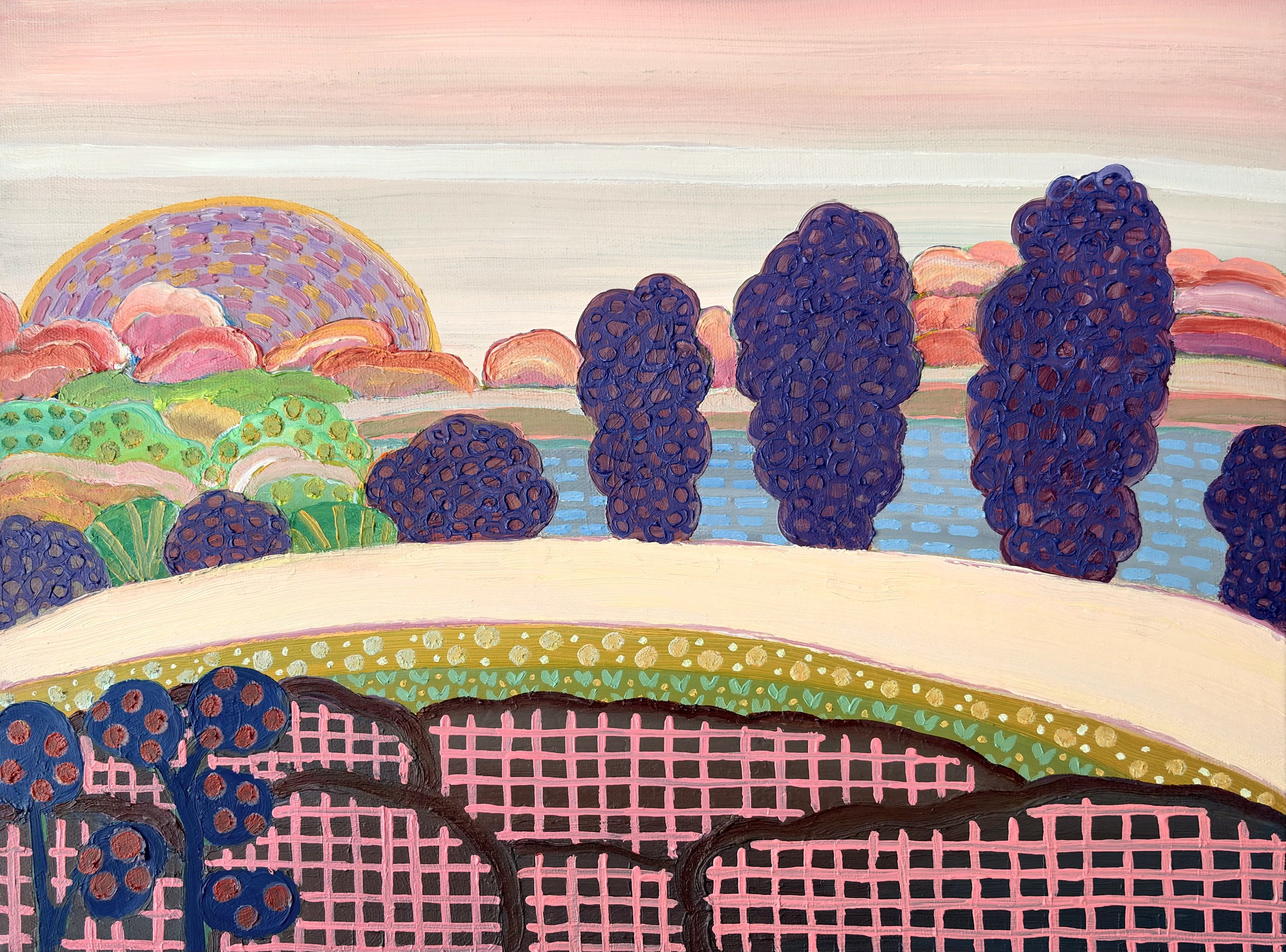 Innerscape VII-26 No.93, oil on canvas; acrylic on sides, 12x16x1.5 inches, 2026
