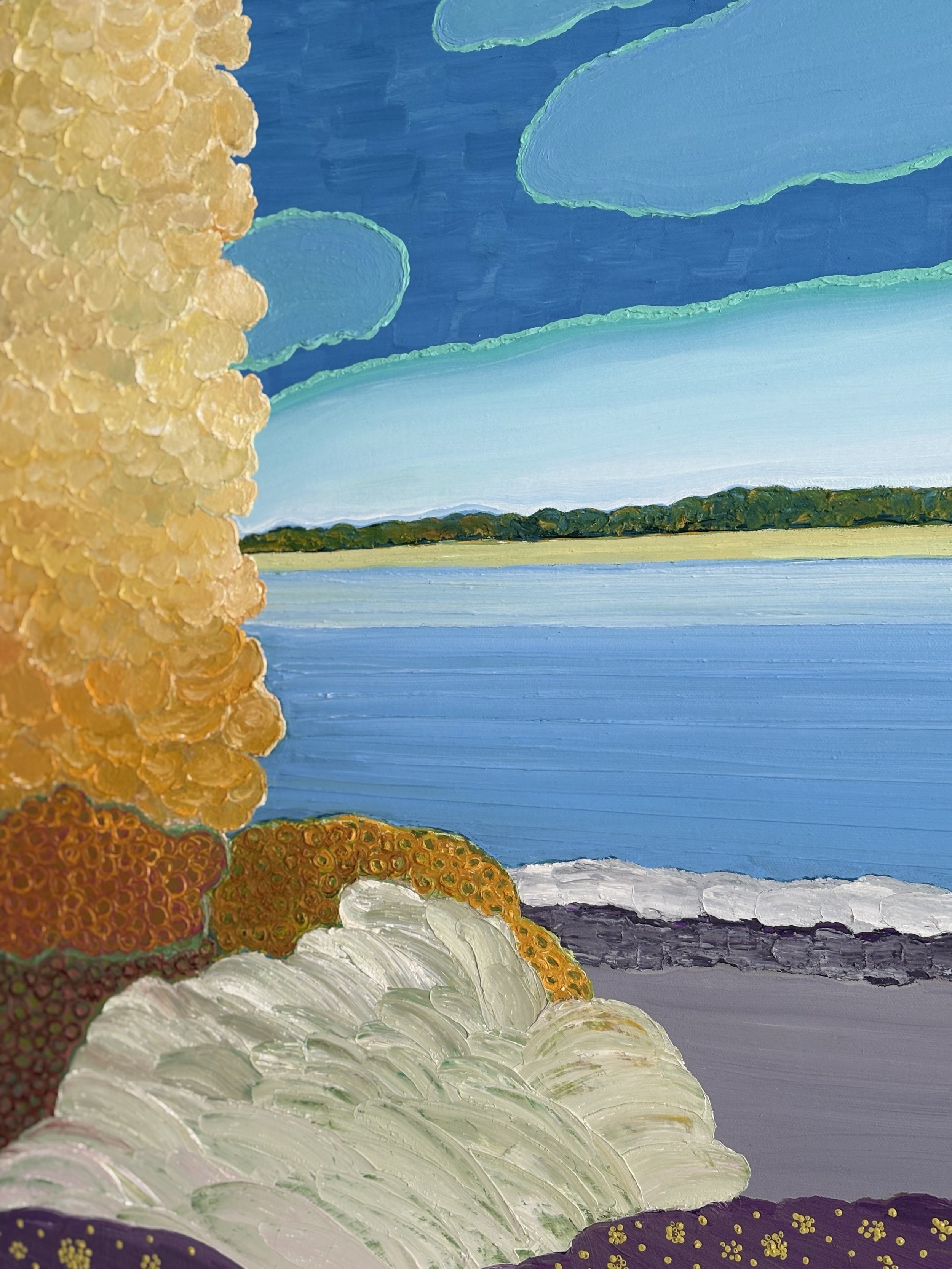 5. Closeup_ Walking with You 10-IV-25 No. 13 _30x40x1.5 in_ oil on canvas with acrylic-painted edges_2025.jpg