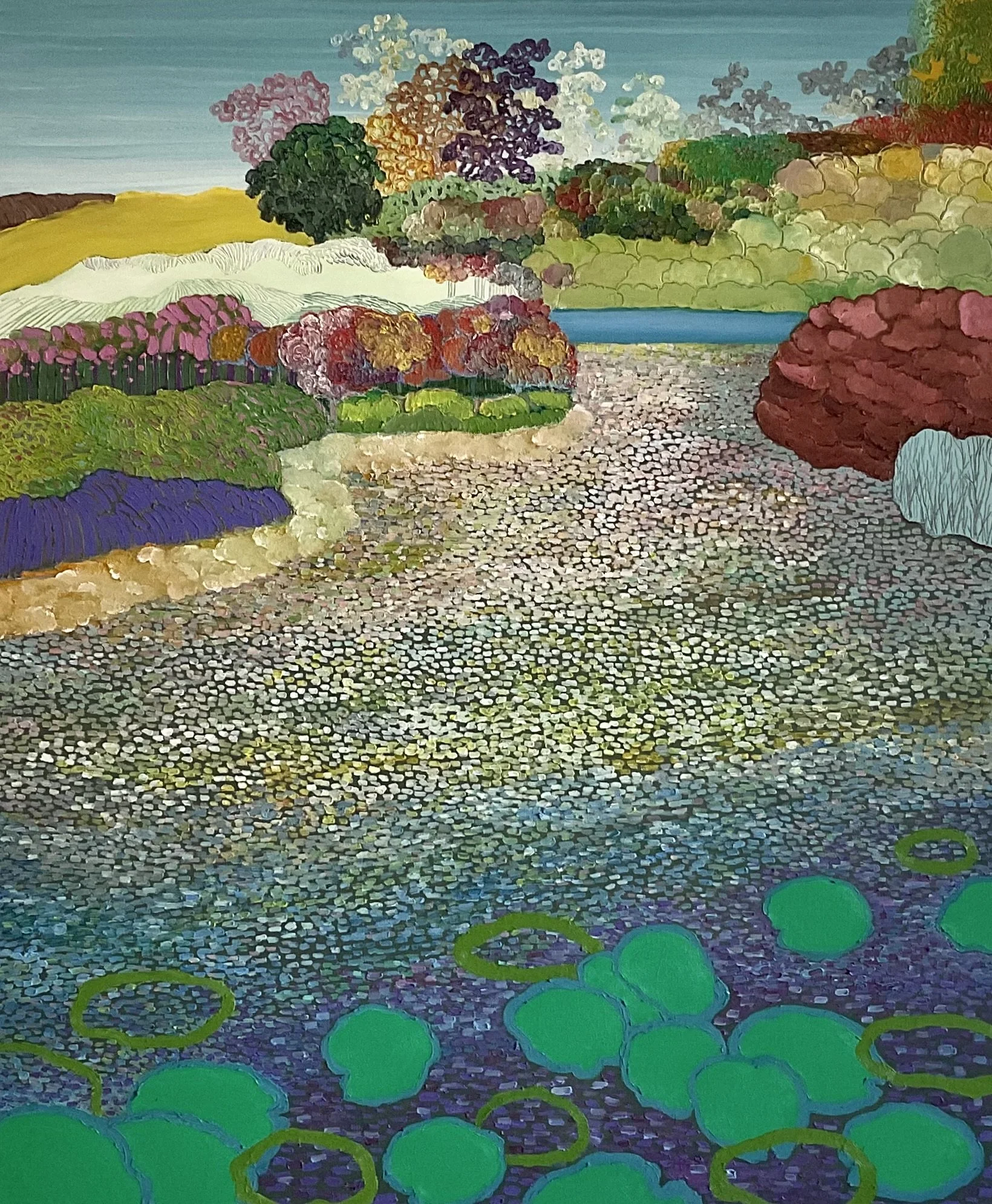 Walking with You No.6, 36x30x1.5 in, acrylic and oil on canvas, 2024 