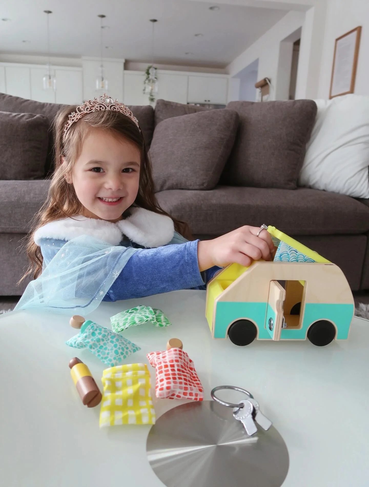 Watching her imagination come alive is one of my favorite parts of this stage 🤍 

Lolo has been loving her camping set from @lovevery and turning our living room into a whole little outdoor adventure!

I love that Lovevery designs their playthings a